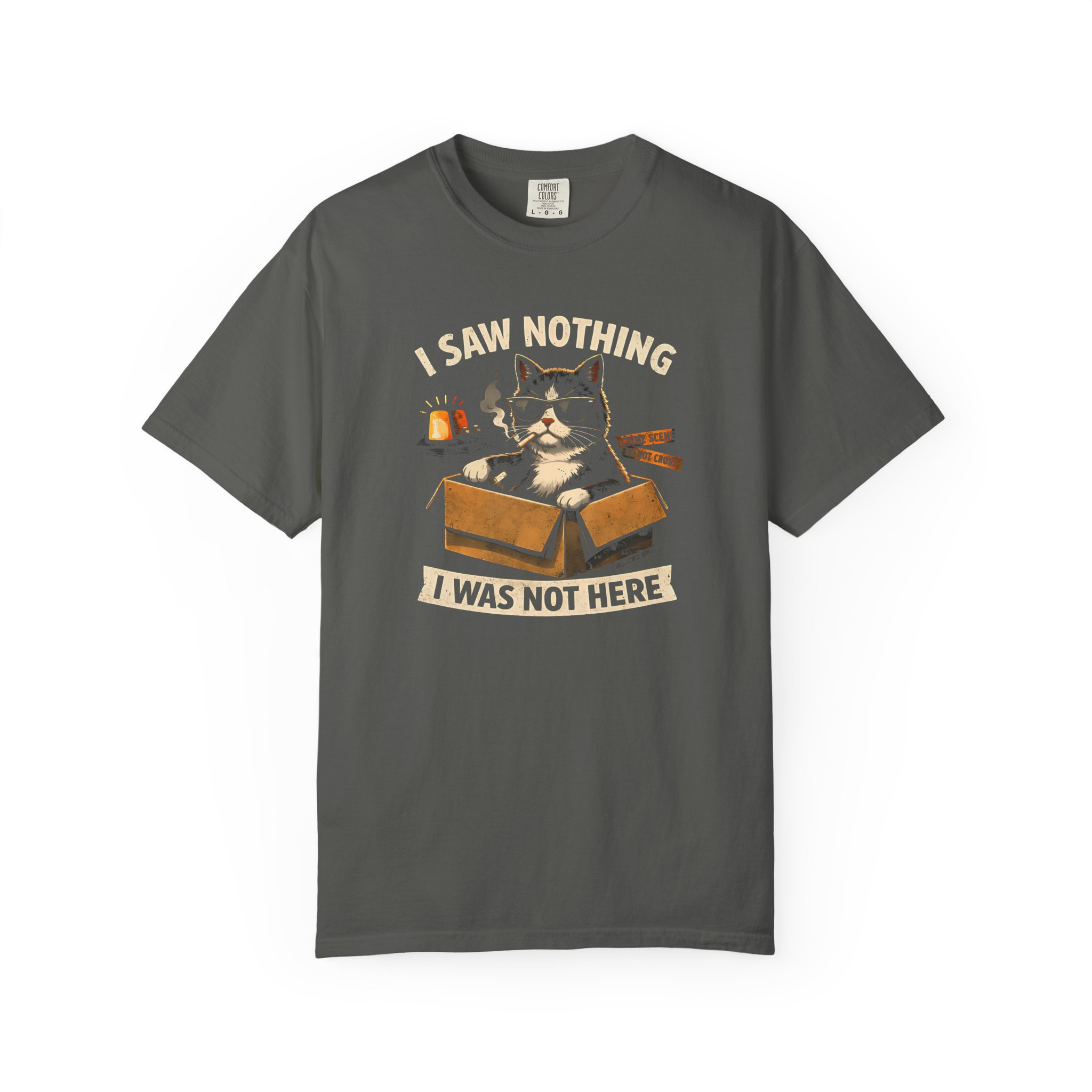 I Saw Nothing Cat Tee – Funny Innocent Troublemaker T-Shirt - Image 3