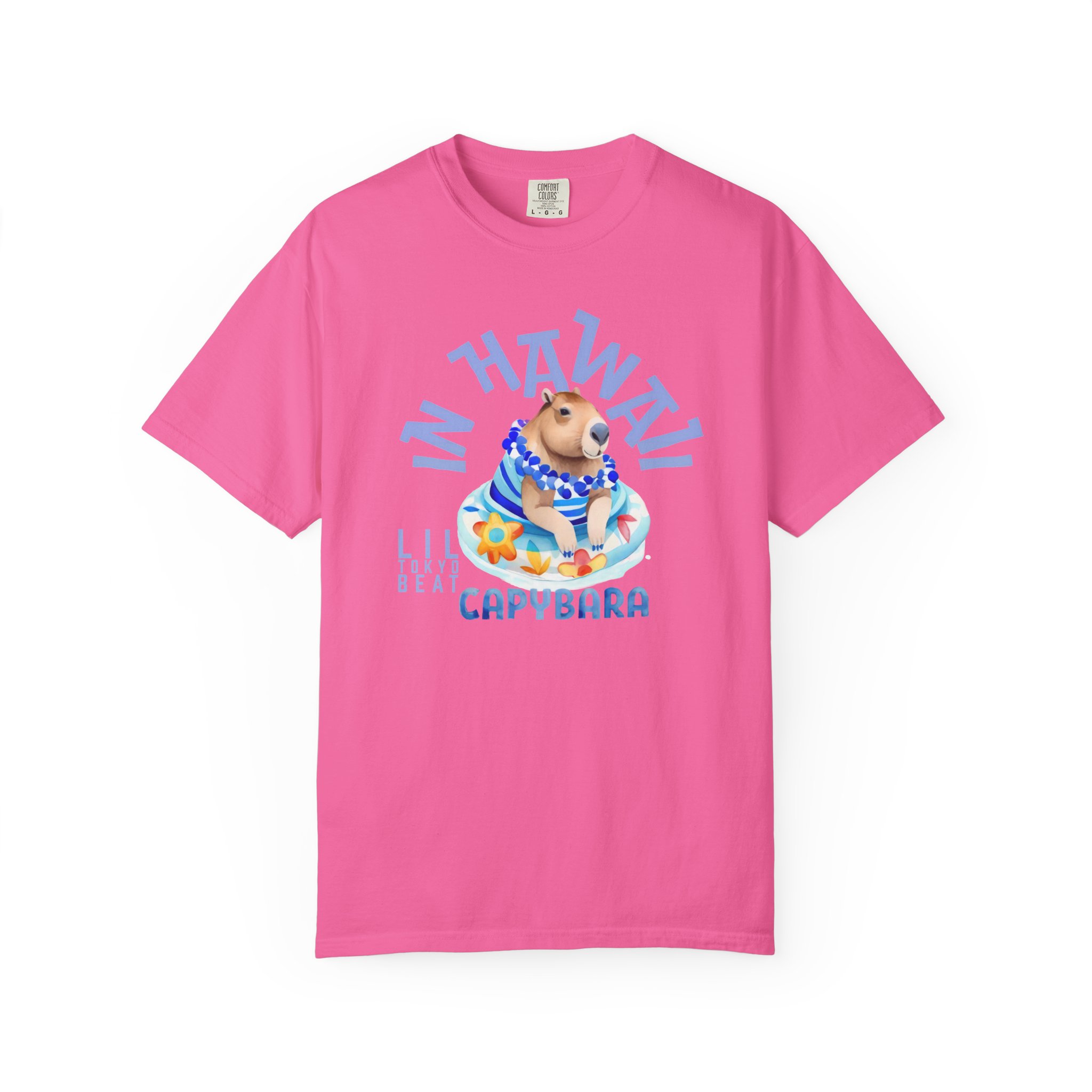 Capybara in Hawaii Unisex T-shirt - Cute Pool Float Graphic Tee, Lil Tokyo Beat Tropical Shirt, Summer Animal Top, Beach Vacation Apparel, t7 - Image 14