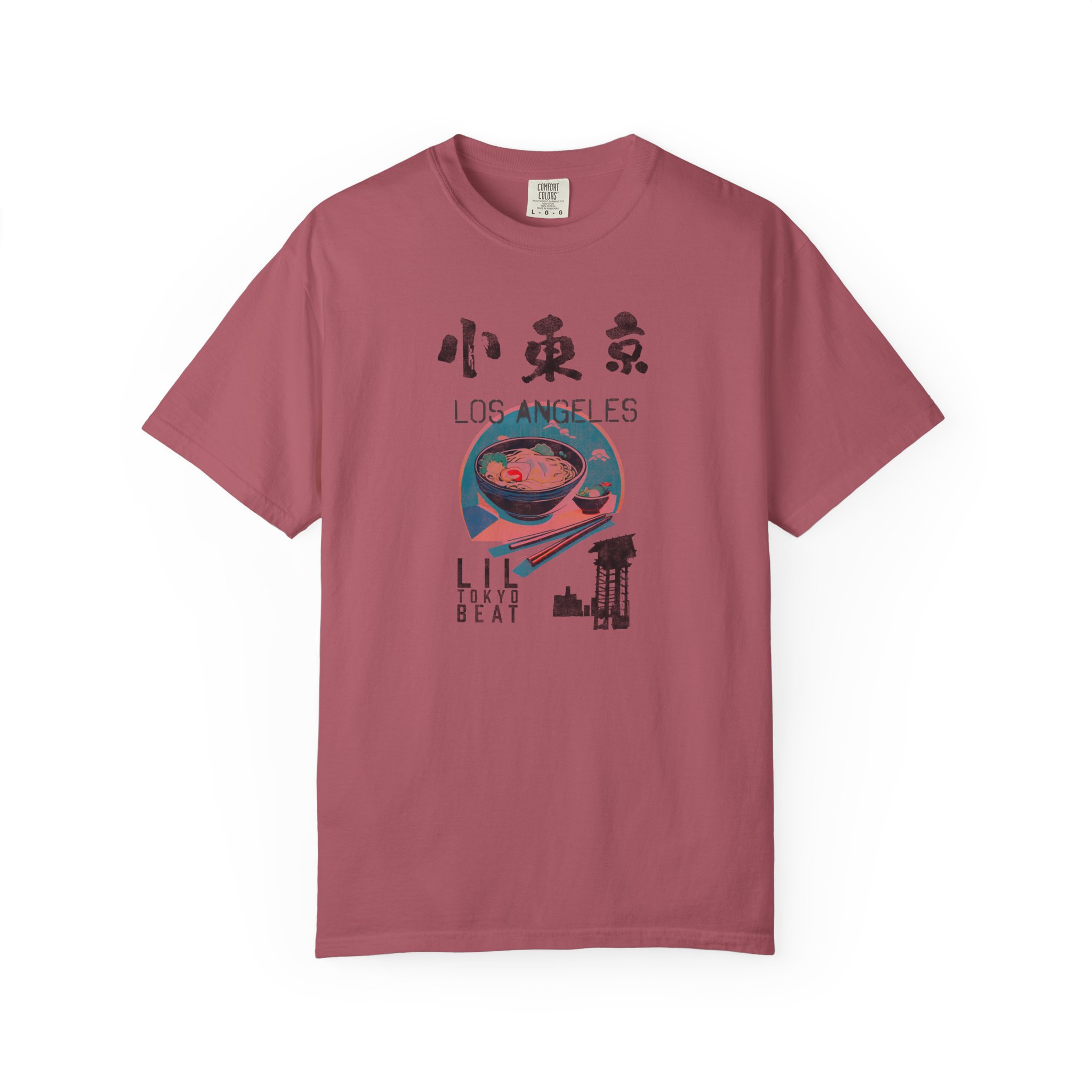 Little Tokyo LA Tee, Endangered Landmark Awareness Tshirt, Unisex Tee, Garment-Dyed Shirt, Vintage Japanese Design, t7 - Image 9