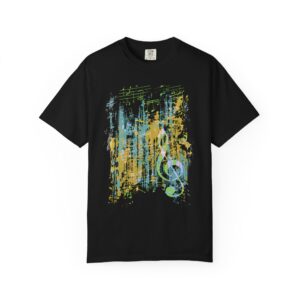 Abstract Music Notes T-Shirt – Colorful Brushstroke Art Graphic Tee