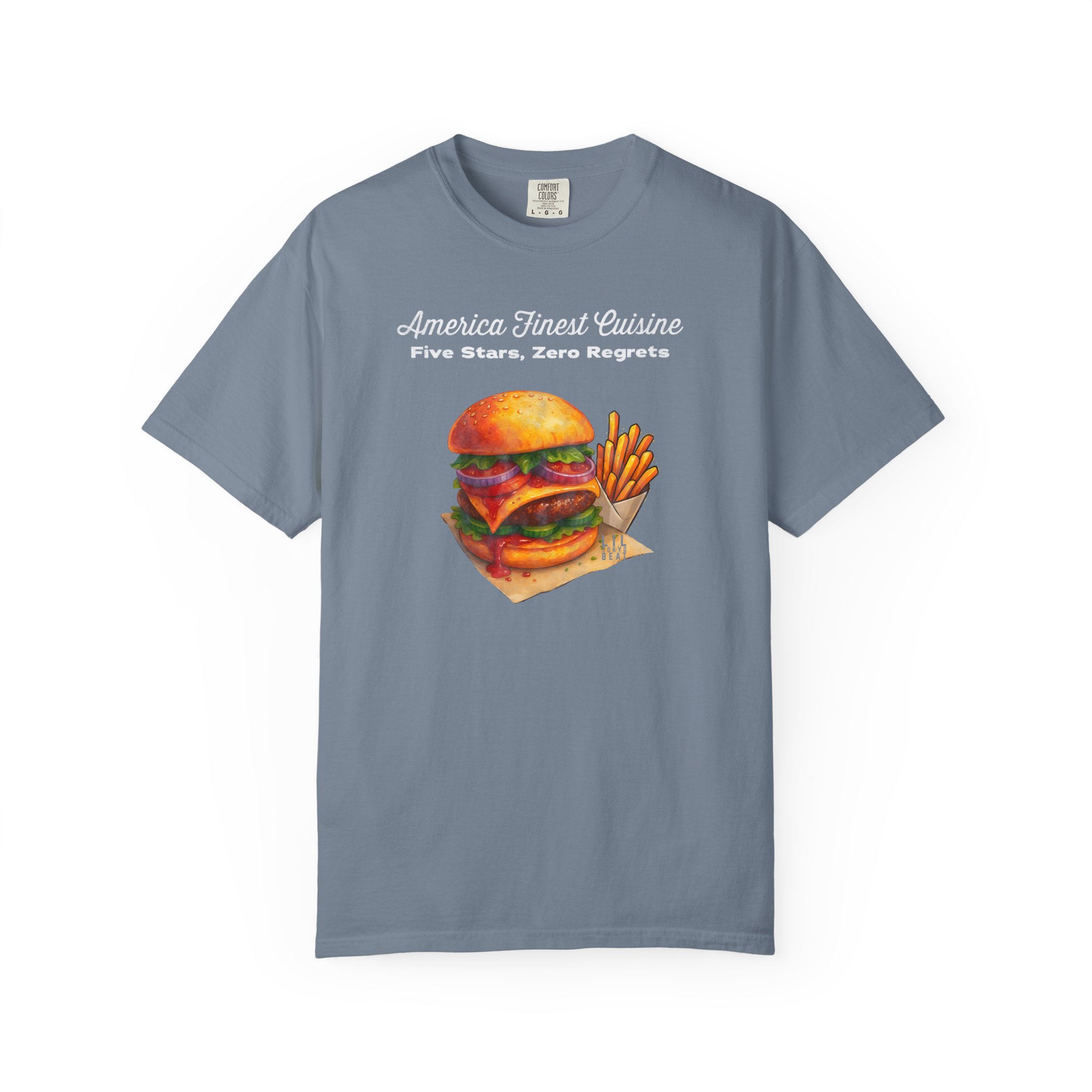 5-Star Burger T-Shirt | America Finest Cuisine Fast Food | Lil Tokyo Beat Streetwear, t0 - Image 9