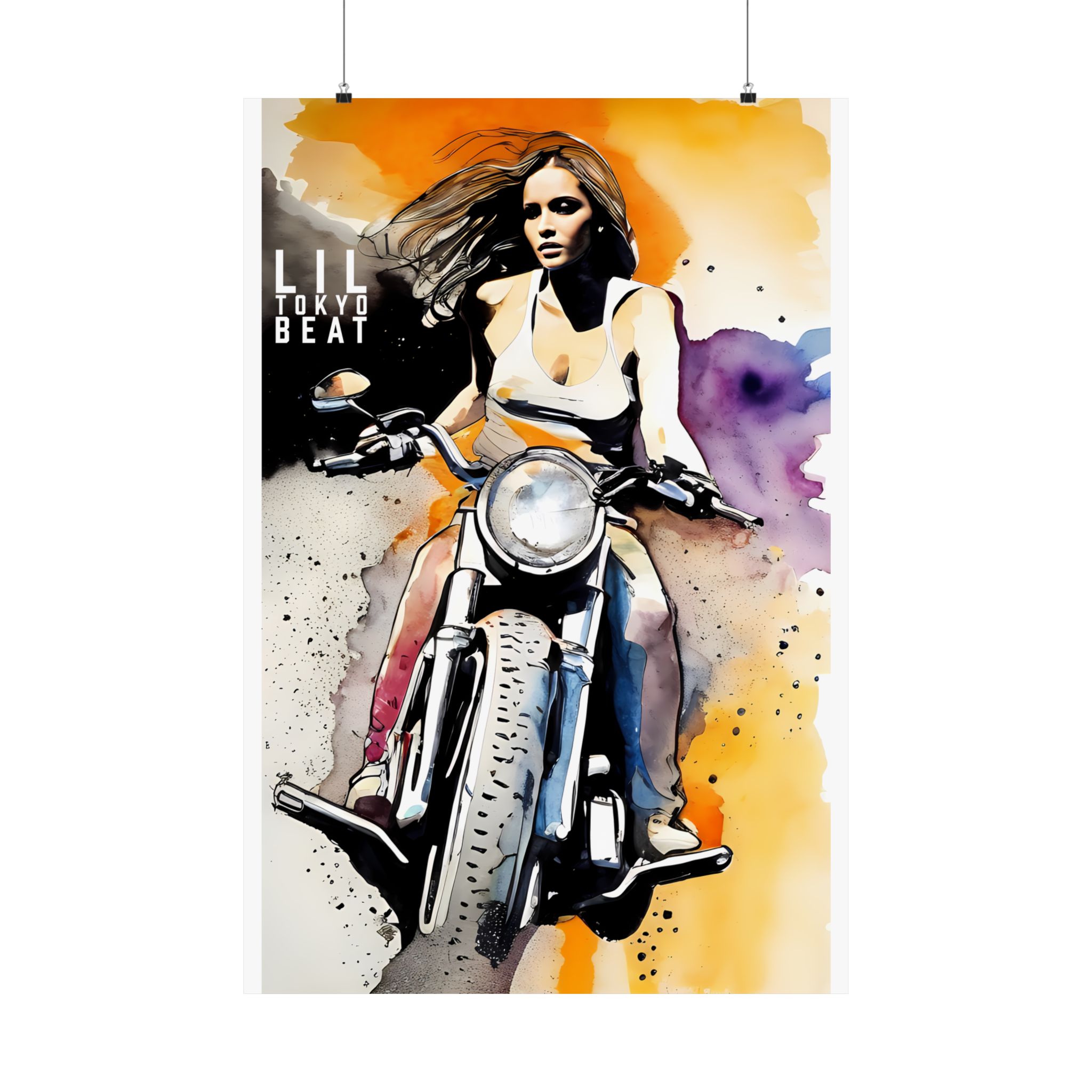 Motorcycle Girl Wall Art | Tokyo Street Style Poster - Image 12