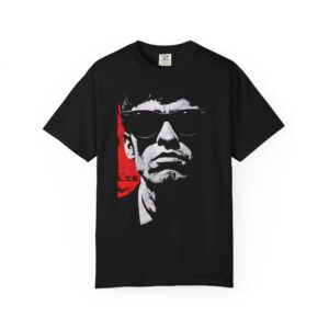 Modern Sunglasses Portrait T-Shirt — Bold Noir Street Art Tee