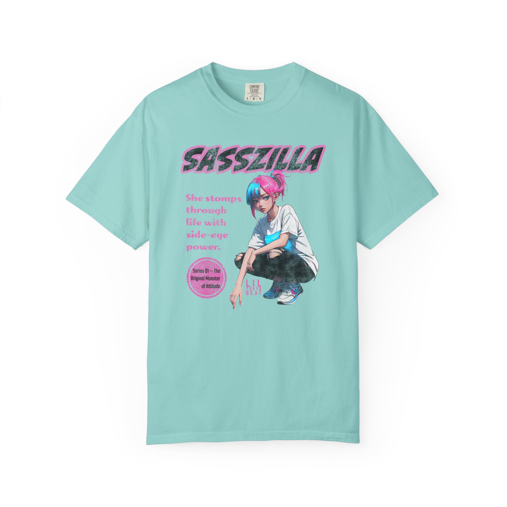 SASSZILLA Streetwear T-Shirt – Bold Anime Girl Power Graphic Tee, Series #1 - Image 5