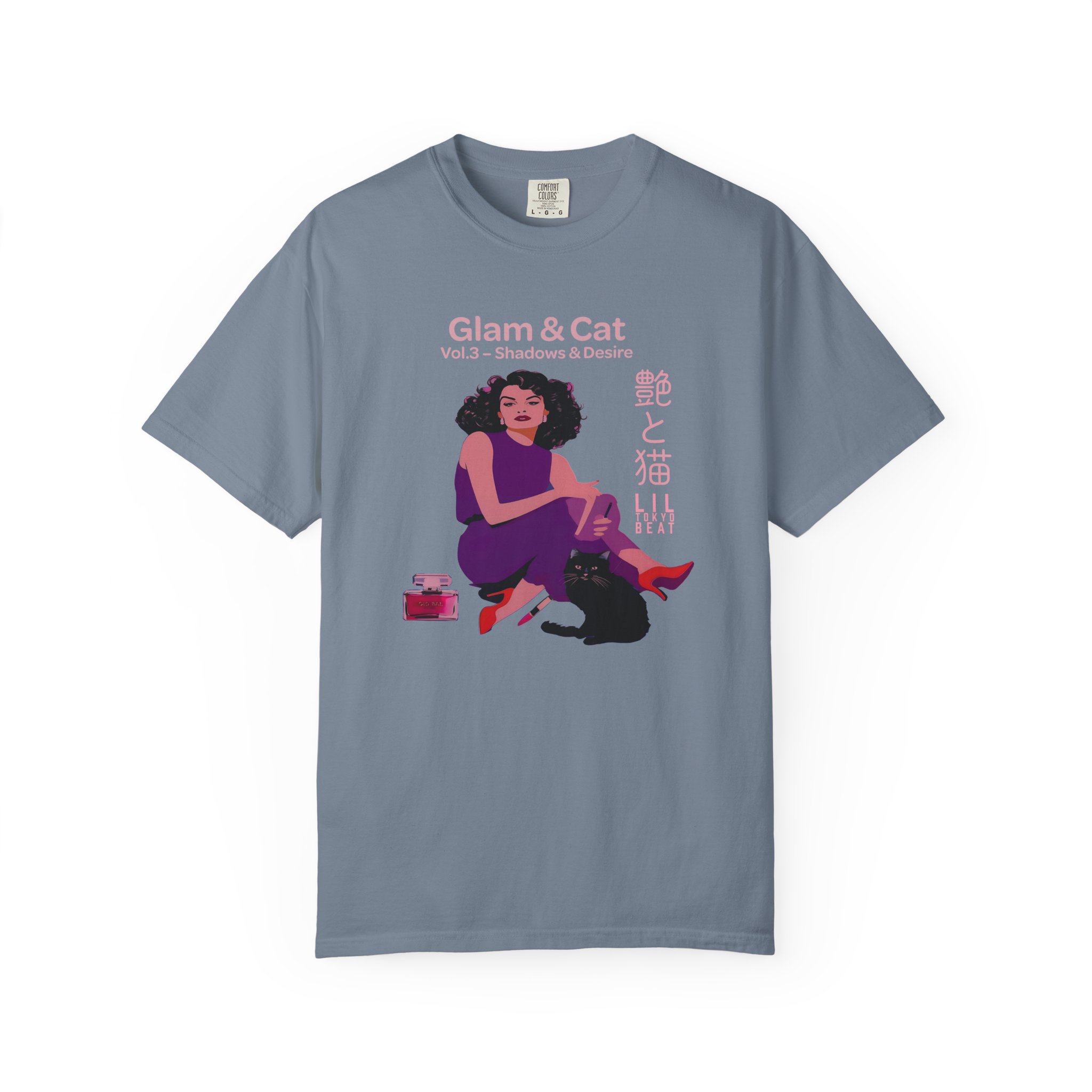 Japanese Cat & Glam Girl Aesthetic Graphic T-Shirt, Vol 3 - Shadows and Desire, Unisex Tee, Cat Lover Gift, Kawaii Shirt, Streetwear Style, t0 - Image 7