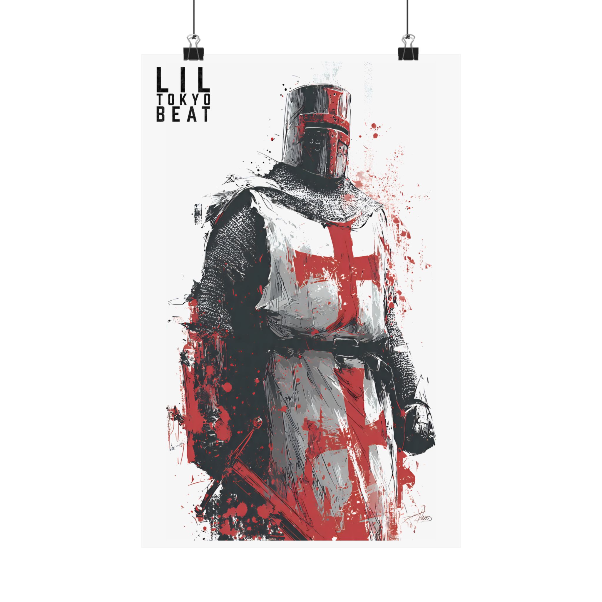 Crusader Knight Matte Poster — Medieval Templar Art Print - Image 4