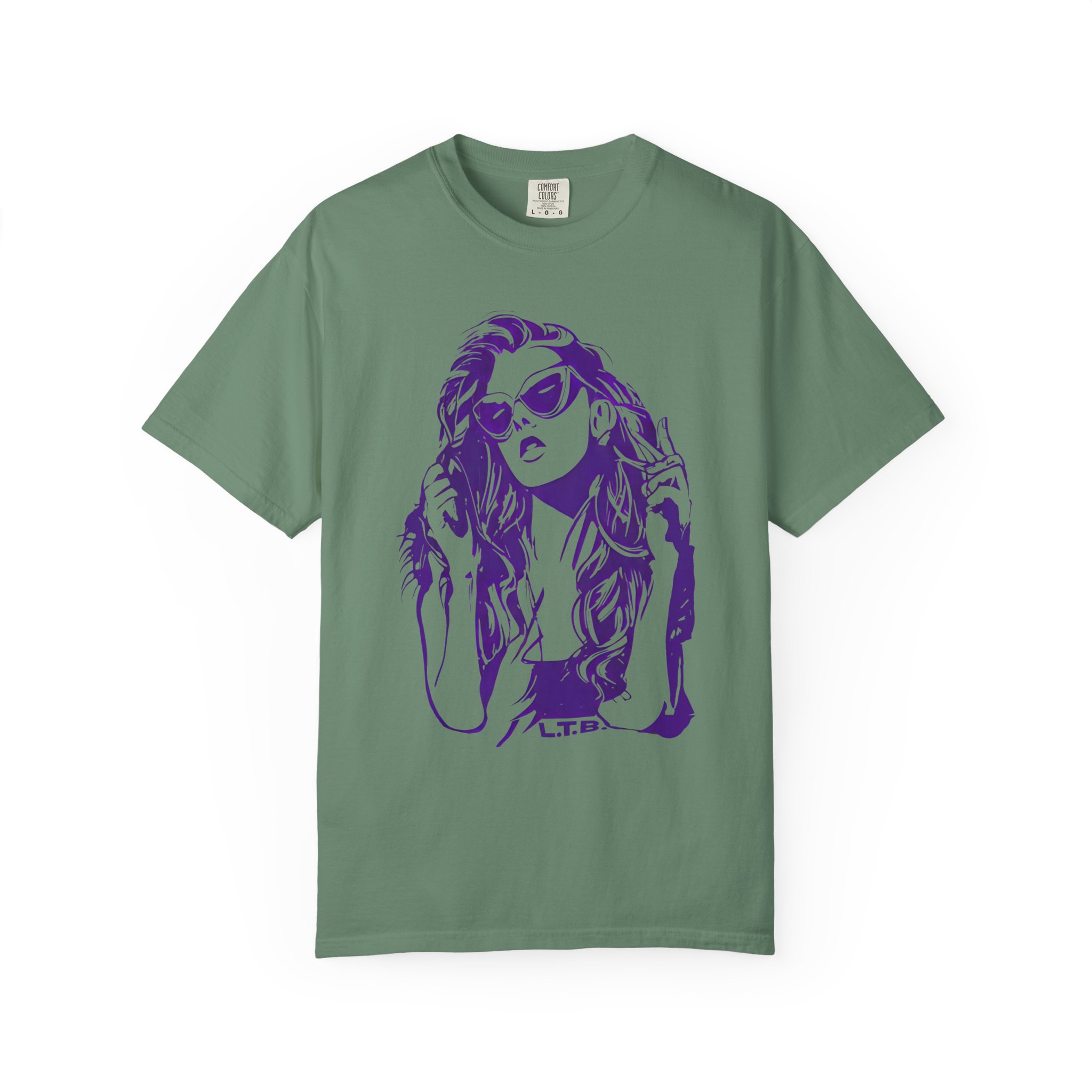 Retro Sunglasses Girl T-Shirt – Music Festival Aesthetic Graphic Tee - Image 7