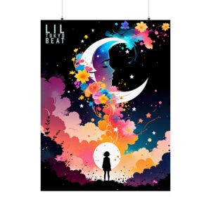 Dreamy Cosmic Matte Vertical Posters, Celestial Wall Art, Inspirational Room Decor, Moon Phase Print, Gift for Art Lovers, Fantasy Decor