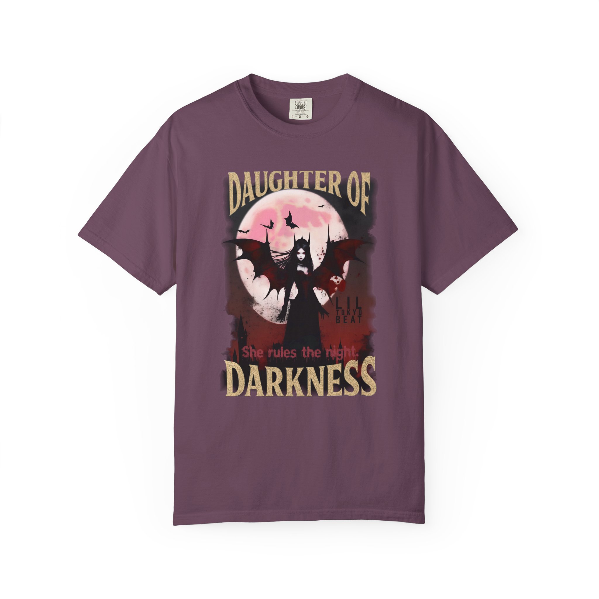 Gothic Vampiress Halloween T-shirt, Vampire Moon Shirt, Daughter of Darkness Unisex Tee, Halloween Costume Top, t0 - Image 5