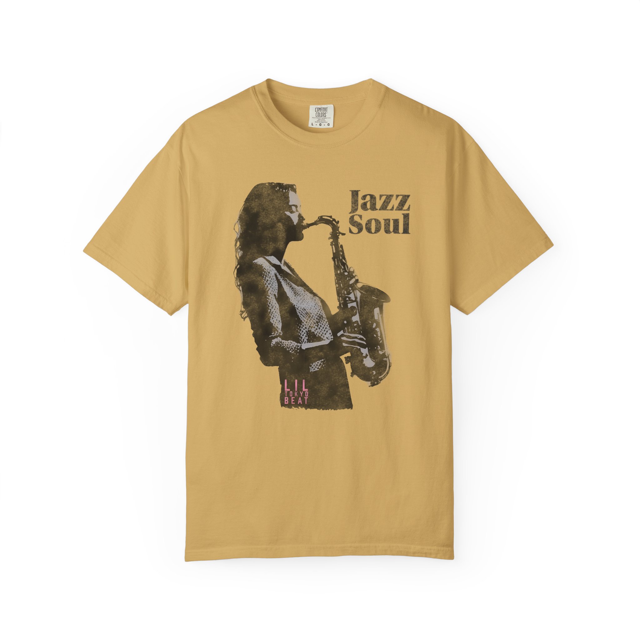 Jazz Soul Saxophone T-shirt, Music Lover Tee, Vintage Jazz Player Shirt, Unisex Tee, Garment-Dyed Shirt, Gift for Jazz Lovers, t7 - Image 3