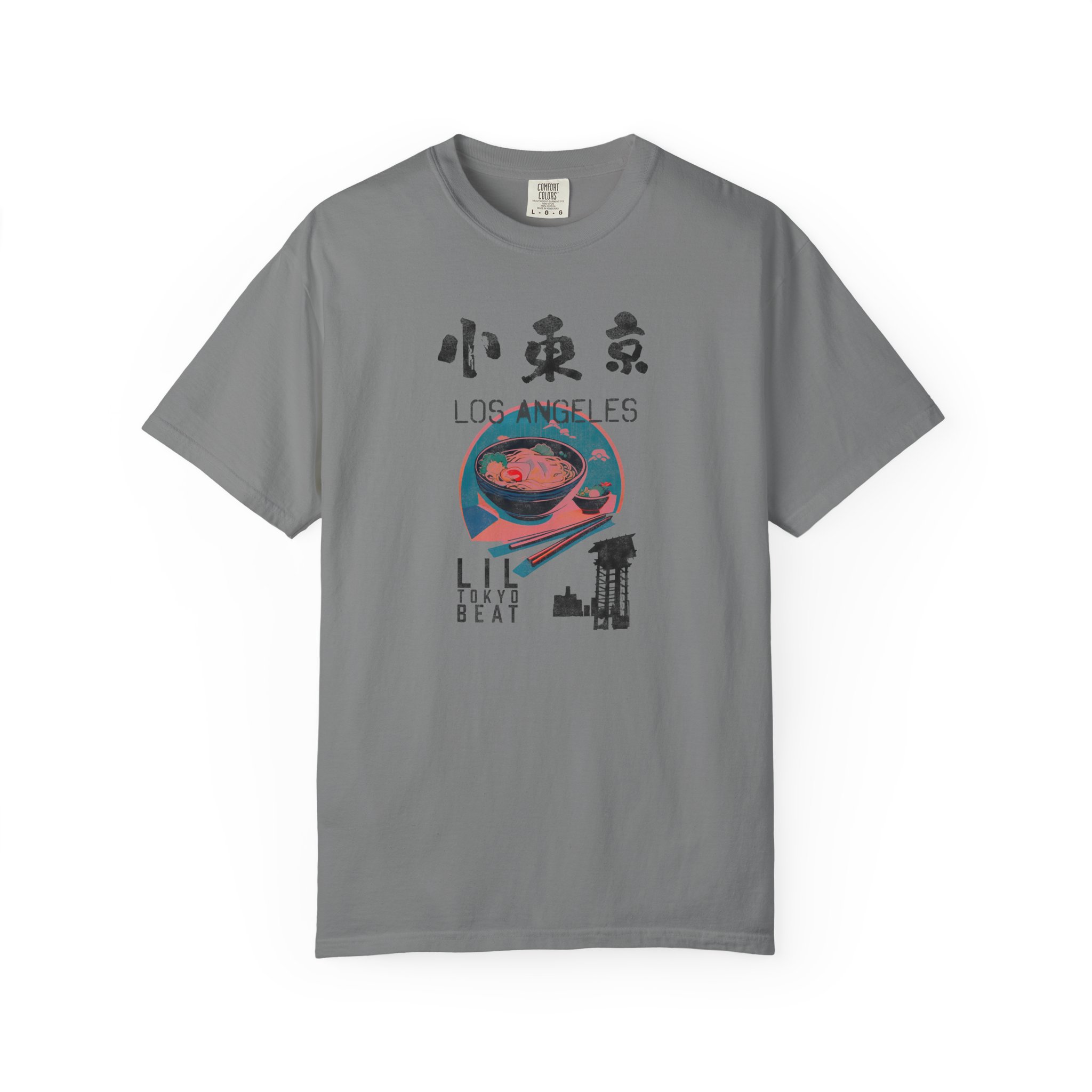 Little Tokyo LA Tee, Endangered Landmark Awareness Tshirt, Unisex Tee, Garment-Dyed Shirt, Vintage Japanese Design, t7 - Image 3