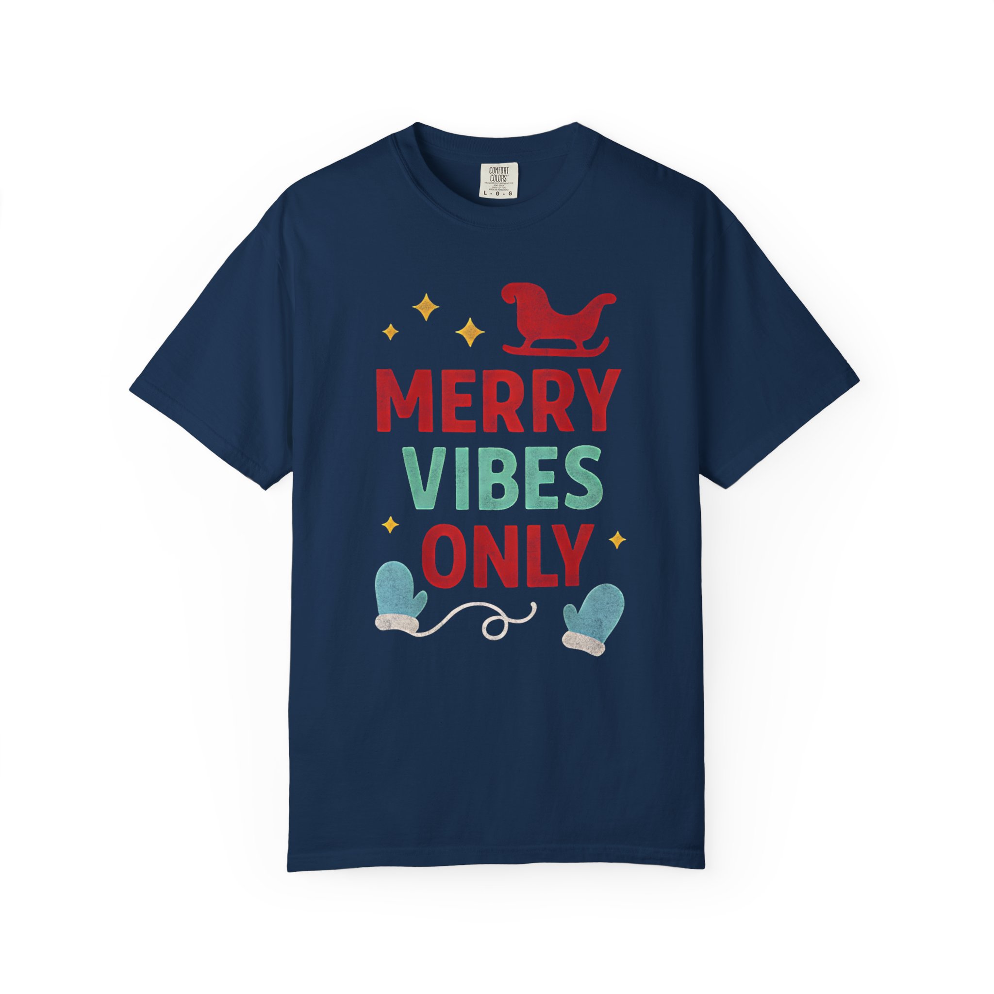 Merry Vibes Only T-Shirt — Festive Christmas Holiday Tee - Image 10