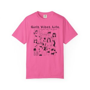 Girls Vibes Life graphic tee | Anime girls illustration Lil Tokyo Beat Tee –Empowerment T-Shirt, t7