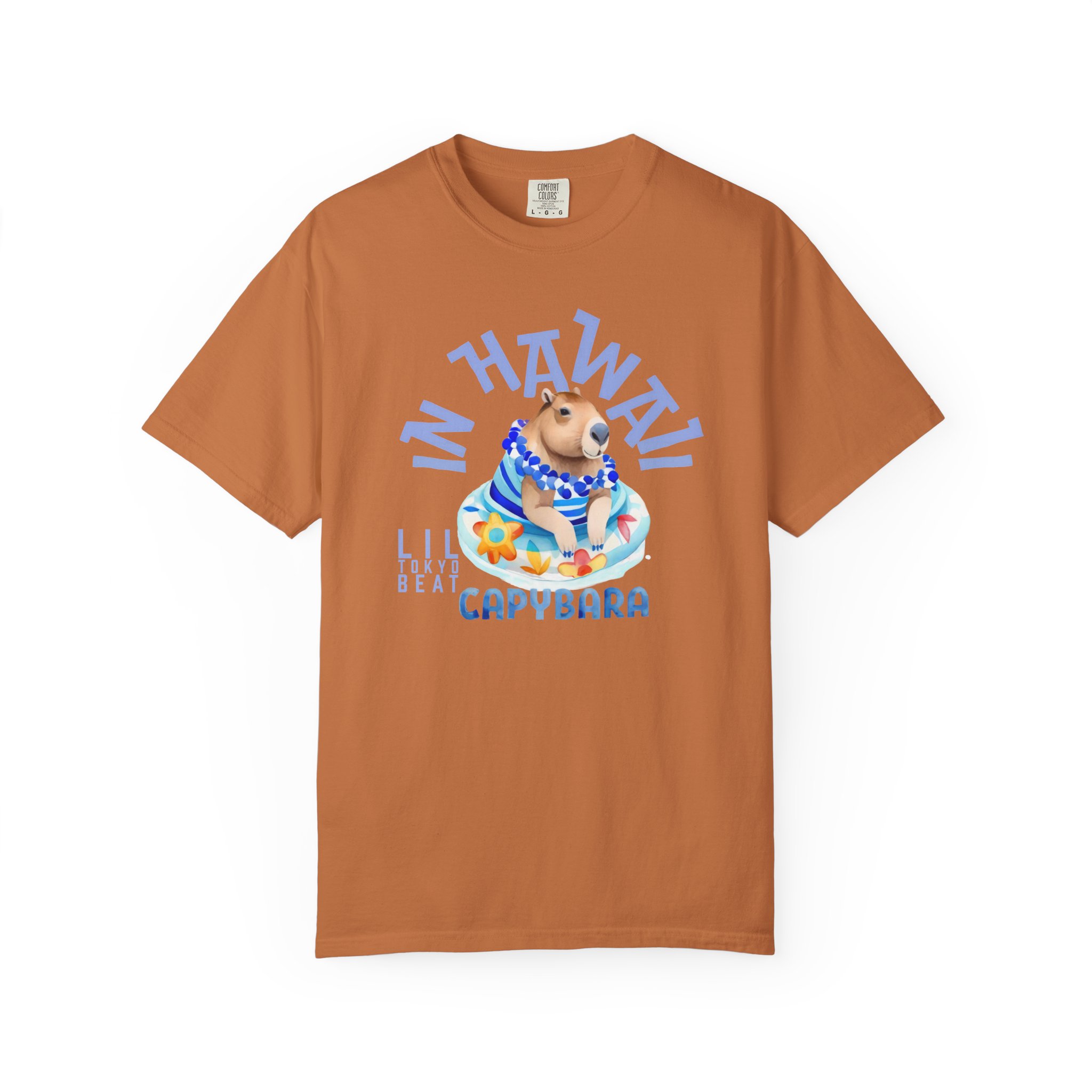 Capybara in Hawaii Unisex T-shirt - Cute Pool Float Graphic Tee, Lil Tokyo Beat Tropical Shirt, Summer Animal Top, Beach Vacation Apparel, t7 - Image 5