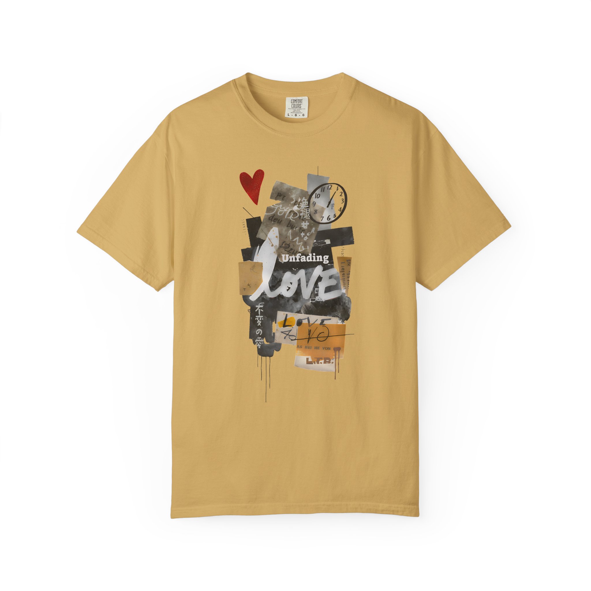 Unfading Love T-Shirt – Artistic Collage Graphic Tee - Image 4