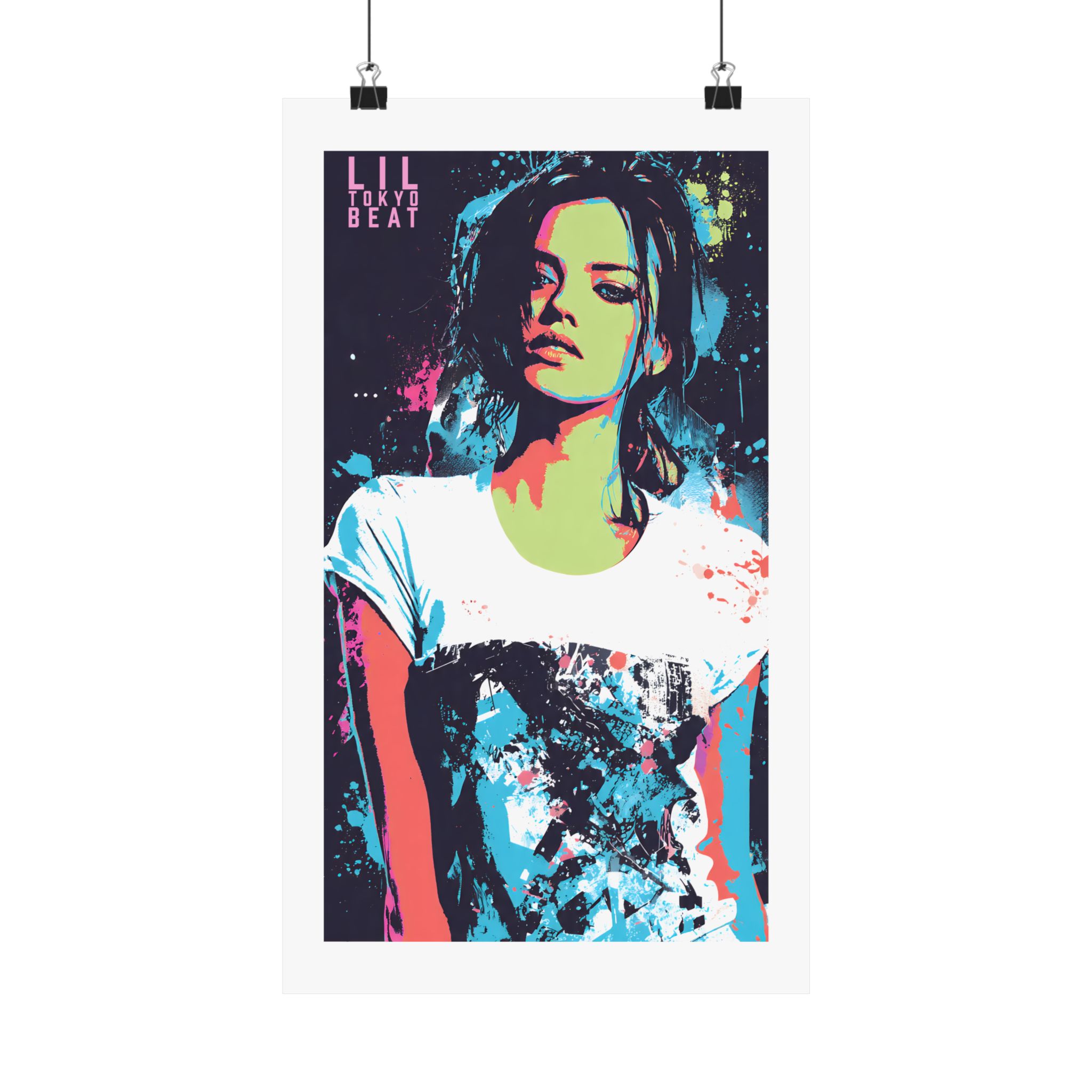 Neon Pop Art Woman Matte Poster | Modern Fashion Wall Decor - Image 2