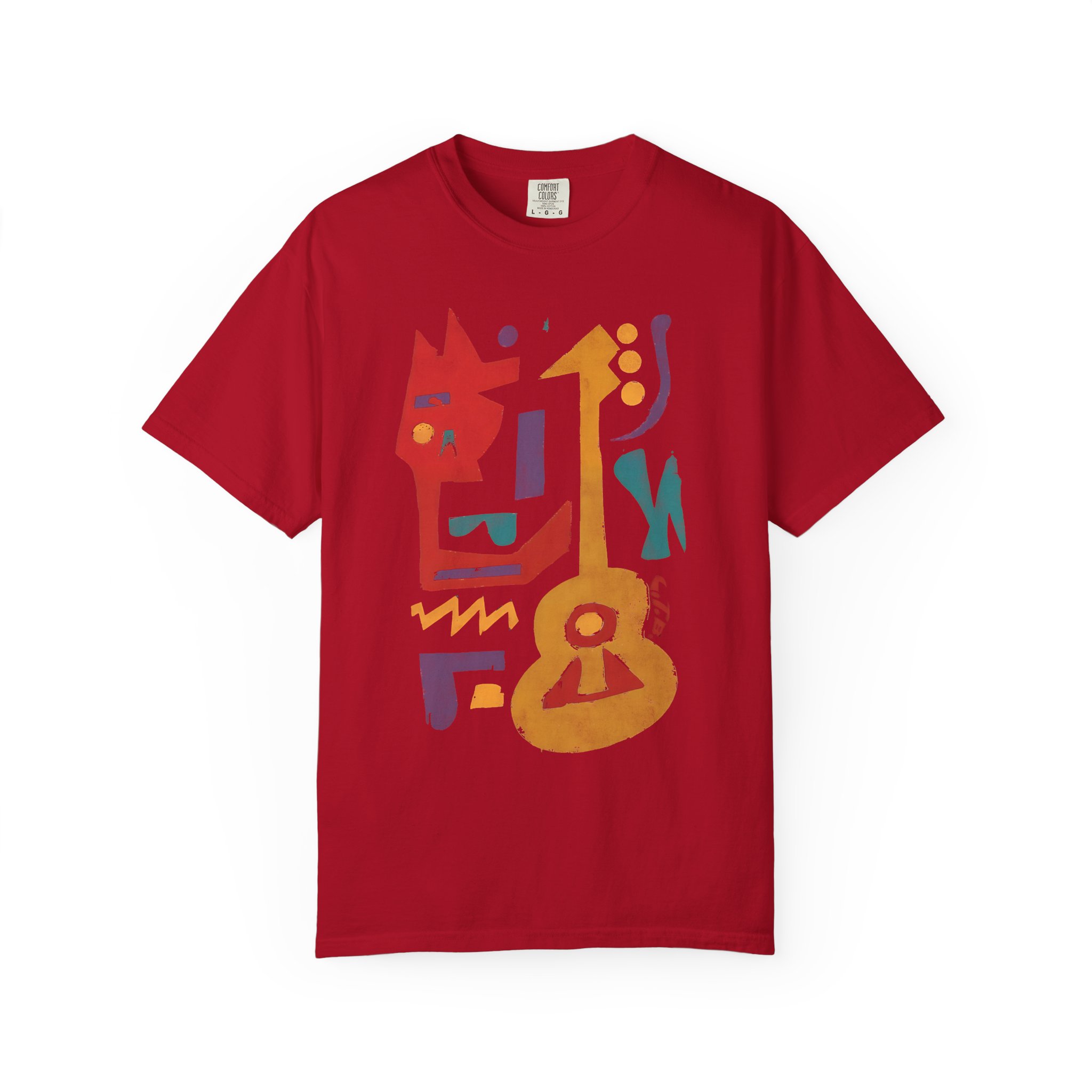Colorful Guitar Abstract Music T-Shirt — Vibrant Guitar-Inspired Graphic Tee - Image 15