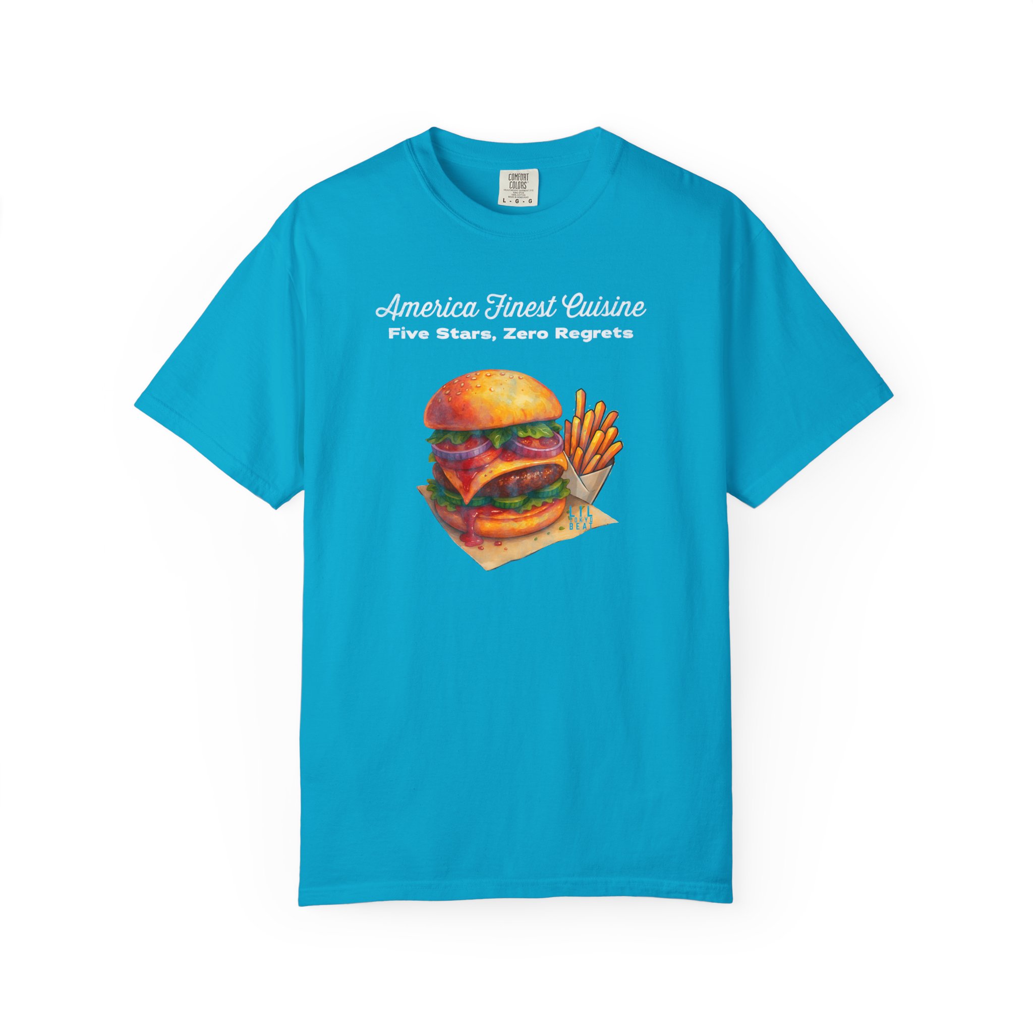 5-Star Burger T-Shirt | America Finest Cuisine Fast Food | Lil Tokyo Beat Streetwear, t0 - Image 7