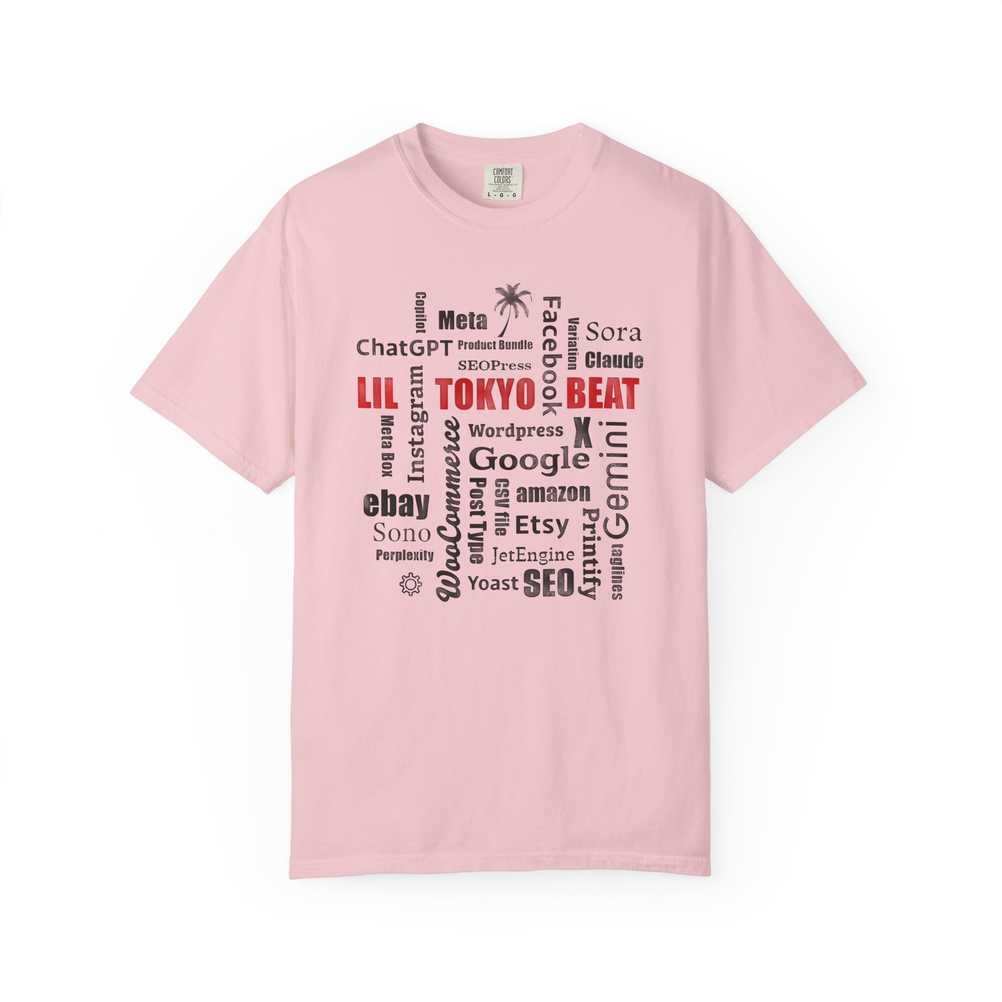 Tokyo Beat Word Cloud T-Shirt — Tech & SEO Graphic Tee, Letter Black - Image 11