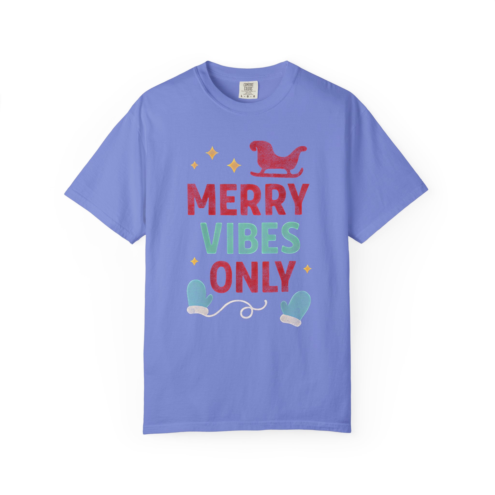 Merry Vibes Only T-Shirt — Festive Christmas Holiday Tee - Image 8
