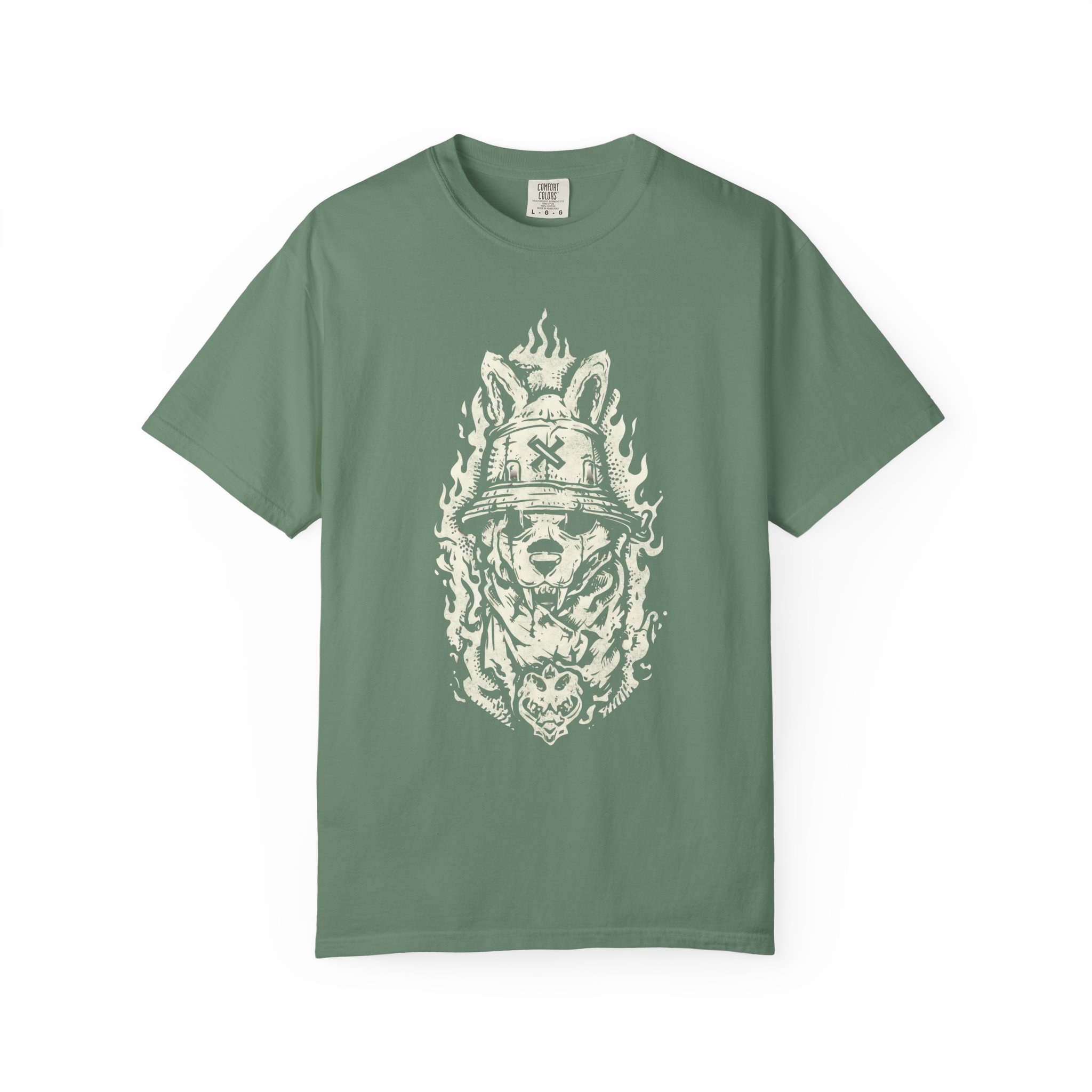 Hellhound Warrior T-Shirt – Gothic Dog Graphic Tee for Dark Streetwear Fans - Image 5