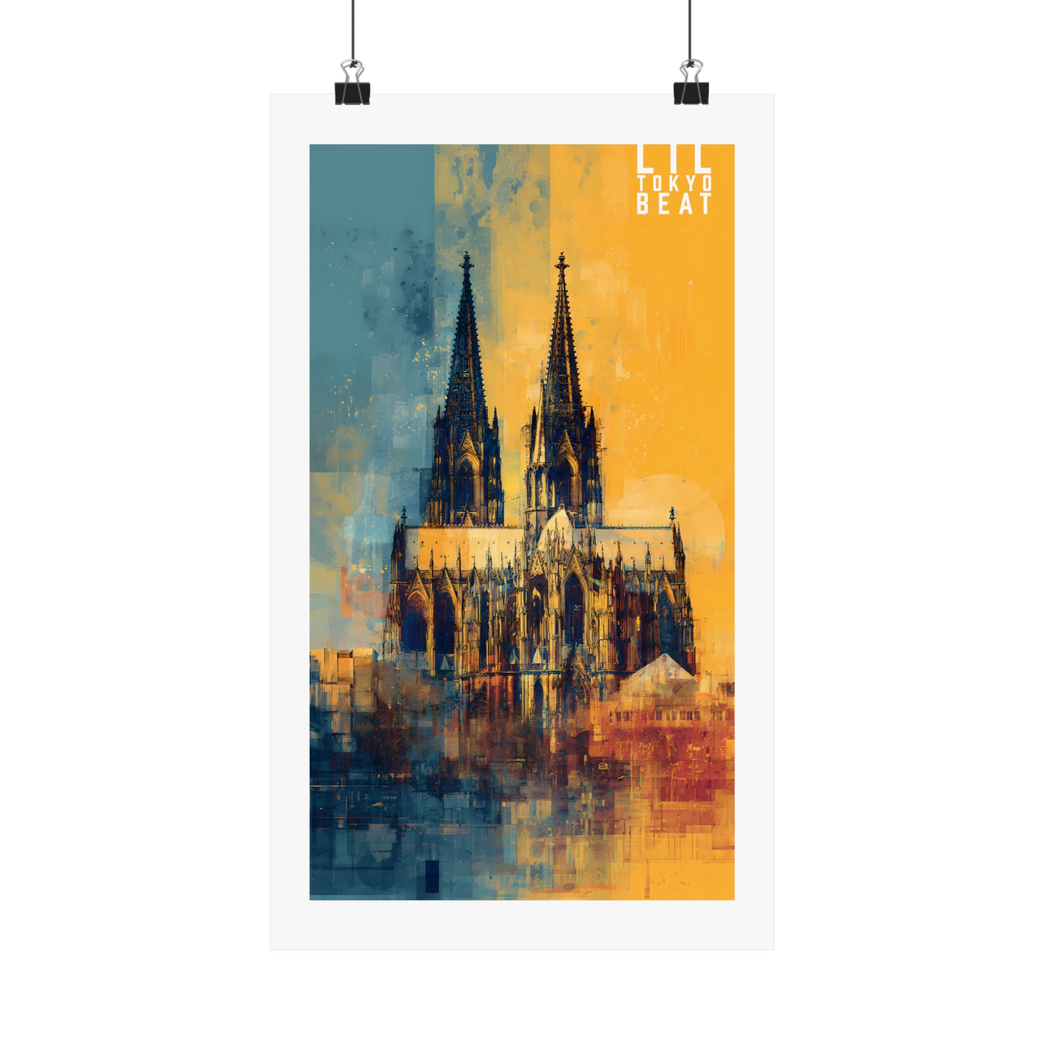 Modern Cathedral Art Poster – Abstract Gothic Architecture Print - Image 4
