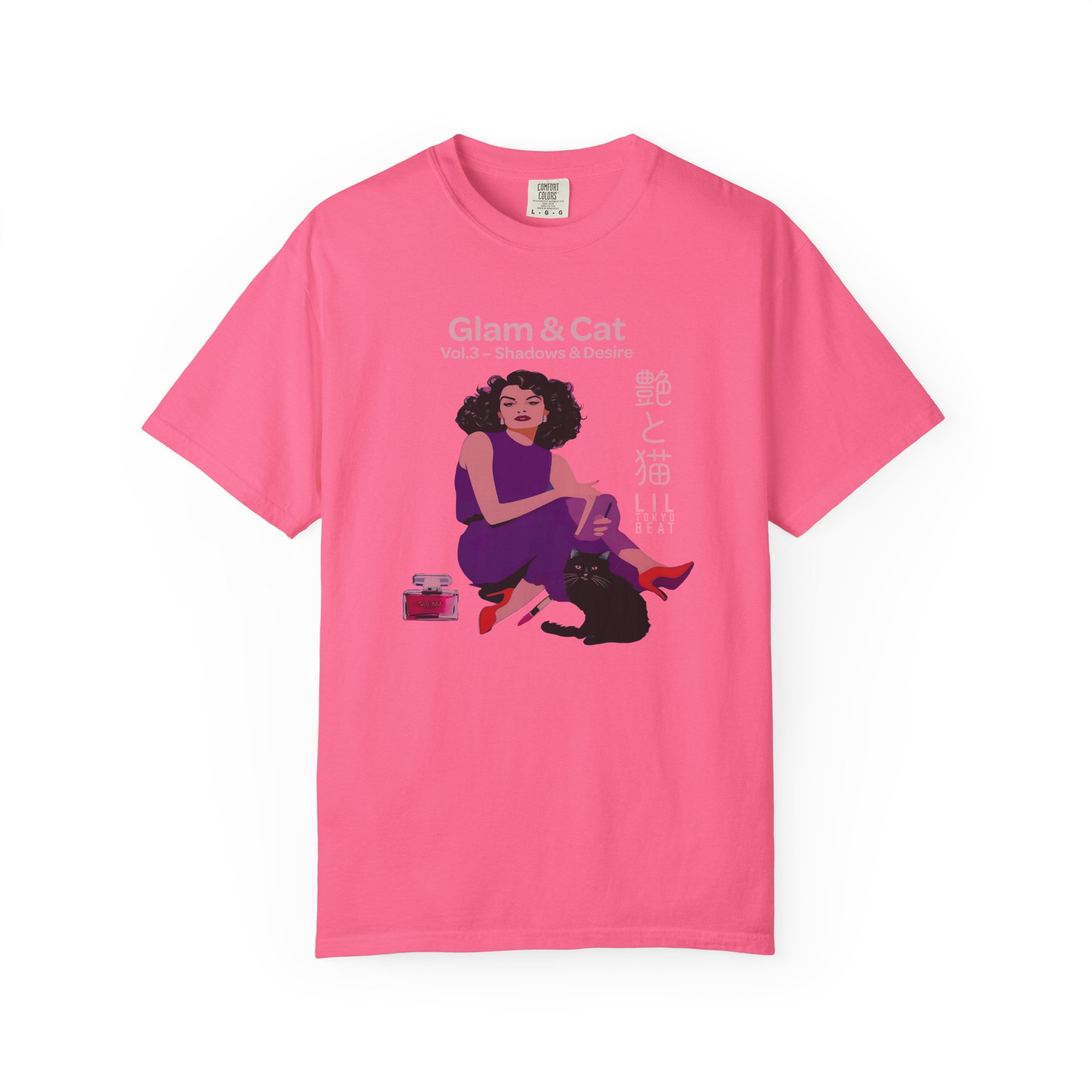 Japanese Cat & Glam Girl Aesthetic Graphic T-Shirt, Vol 3 - Shadows and Desire, Unisex Tee, Cat Lover Gift, Kawaii Shirt, Streetwear Style, t0 - Image 10