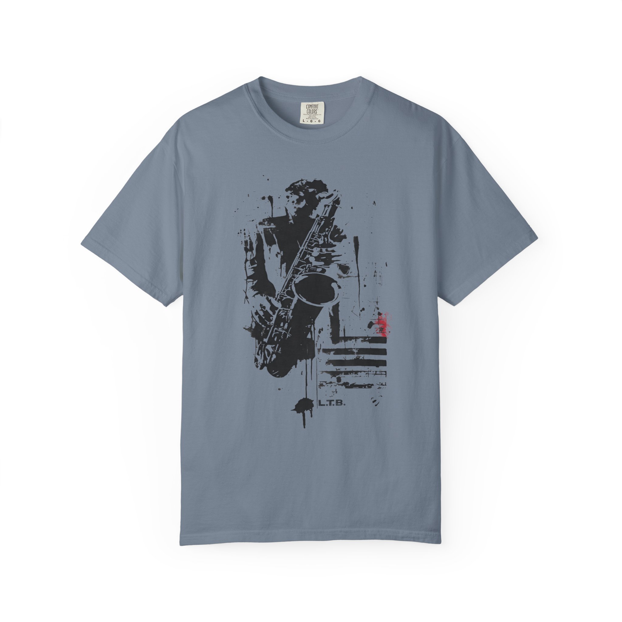 Abstract Jazz Saxophone Music T-Shirt — Expressive Sax Graphic Tee - Image 4