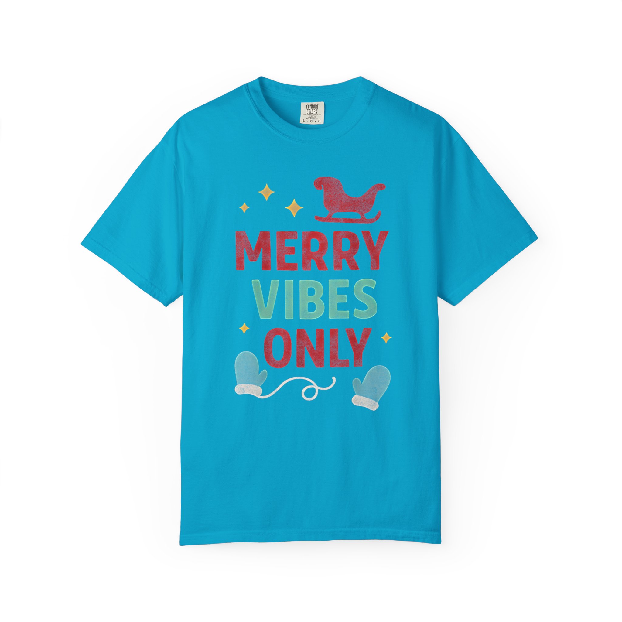 Merry Vibes Only T-Shirt — Festive Christmas Holiday Tee - Image 7