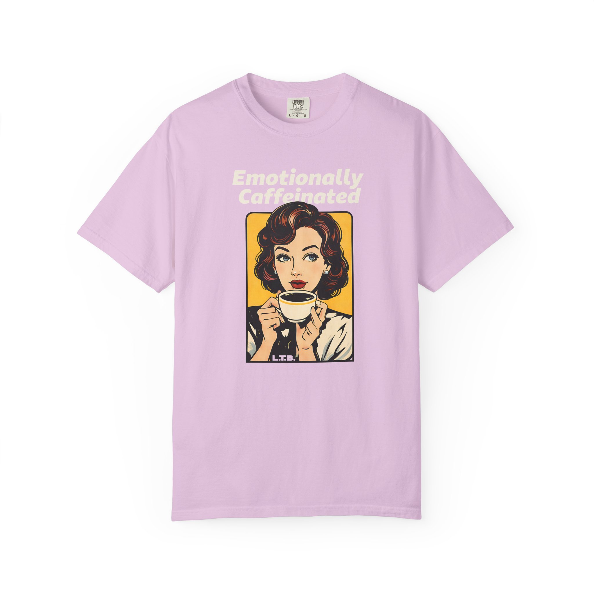 Emotionally Caffeinated T-Shirt – Funny Coffee Graphic Tee - Image 10