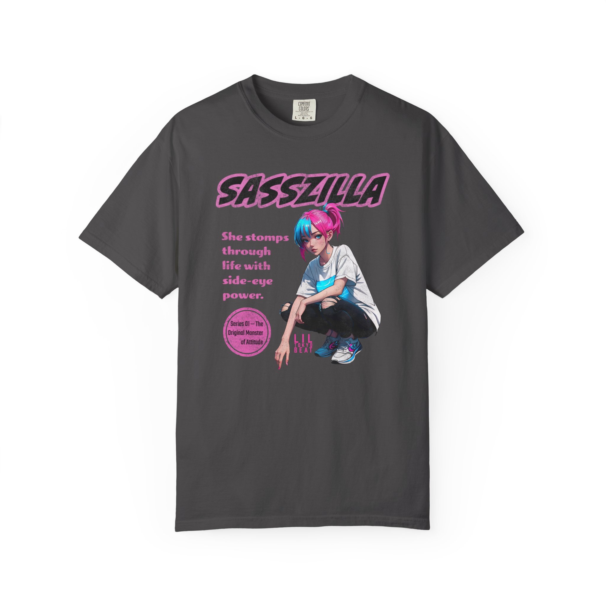 SASSZILLA Streetwear T-Shirt – Bold Anime Girl Power Graphic Tee, Series #1 - Image 8