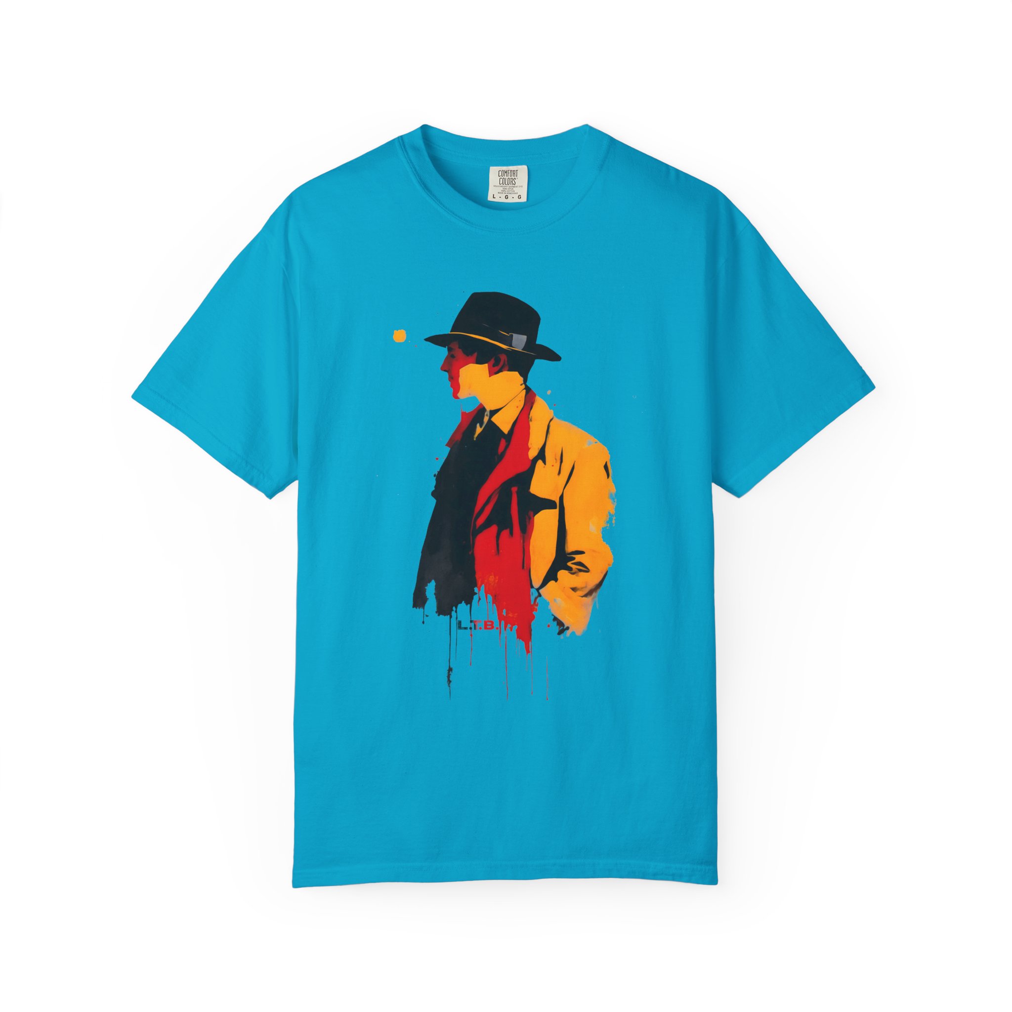 Mystery Noir Street Art Tee — Stylized Fedora Silhouette T-Shirt - Image 8