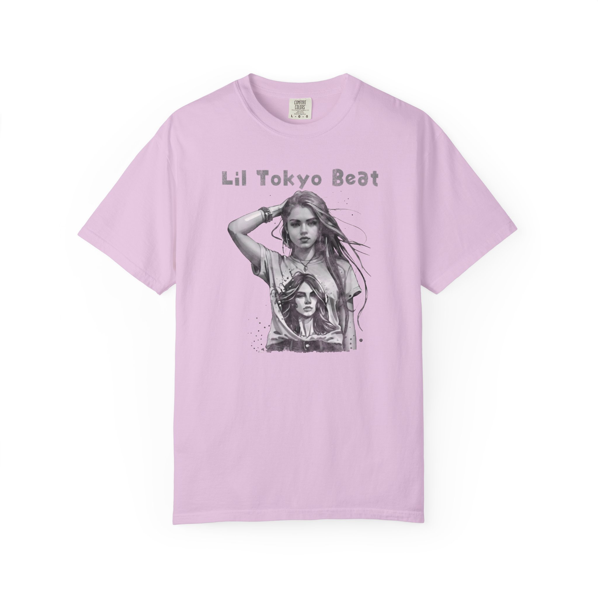Lil Tokyo Beat Young Girl Graphic Tee | Bold Portrait Design | Indie Streetwear Statement, t7