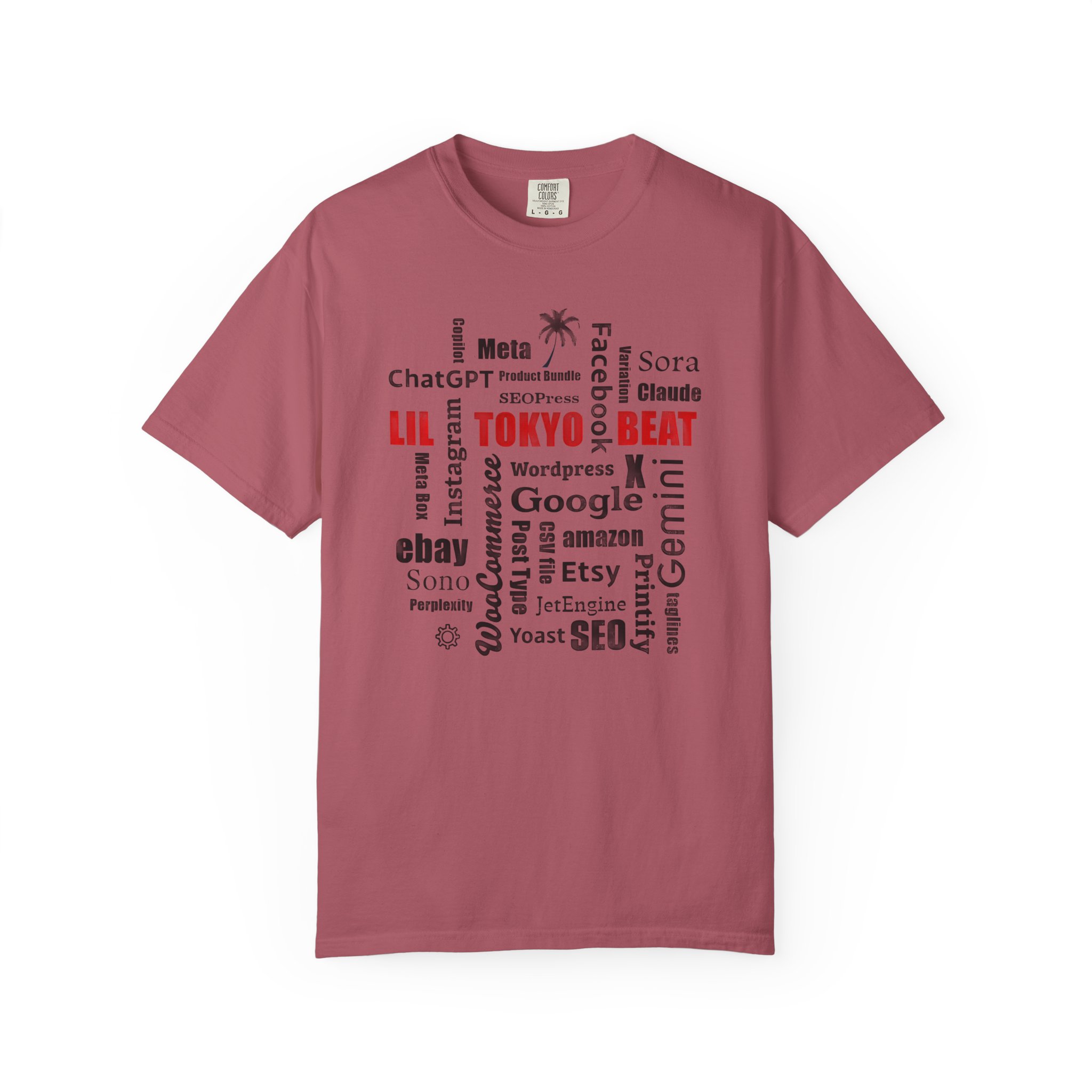 Tokyo Beat Word Cloud T-Shirt — Tech & SEO Graphic Tee, Letter Black - Image 14