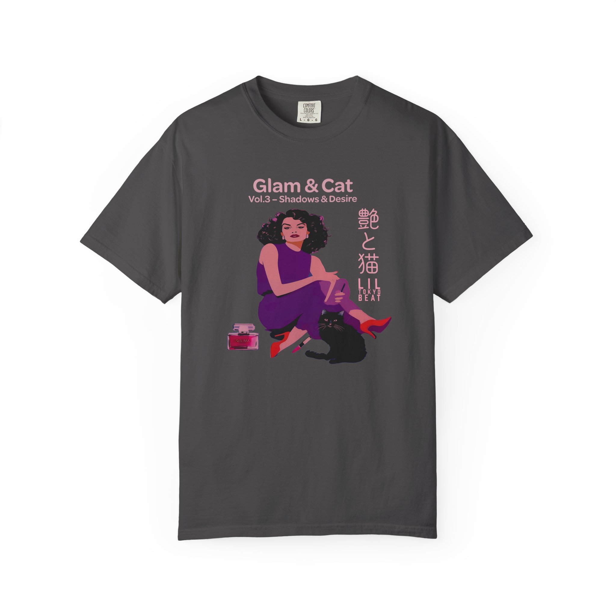 Japanese Cat & Glam Girl Aesthetic Graphic T-Shirt, Vol 3 - Shadows and Desire, Unisex Tee, Cat Lover Gift, Kawaii Shirt, Streetwear Style, t0 - Image 8