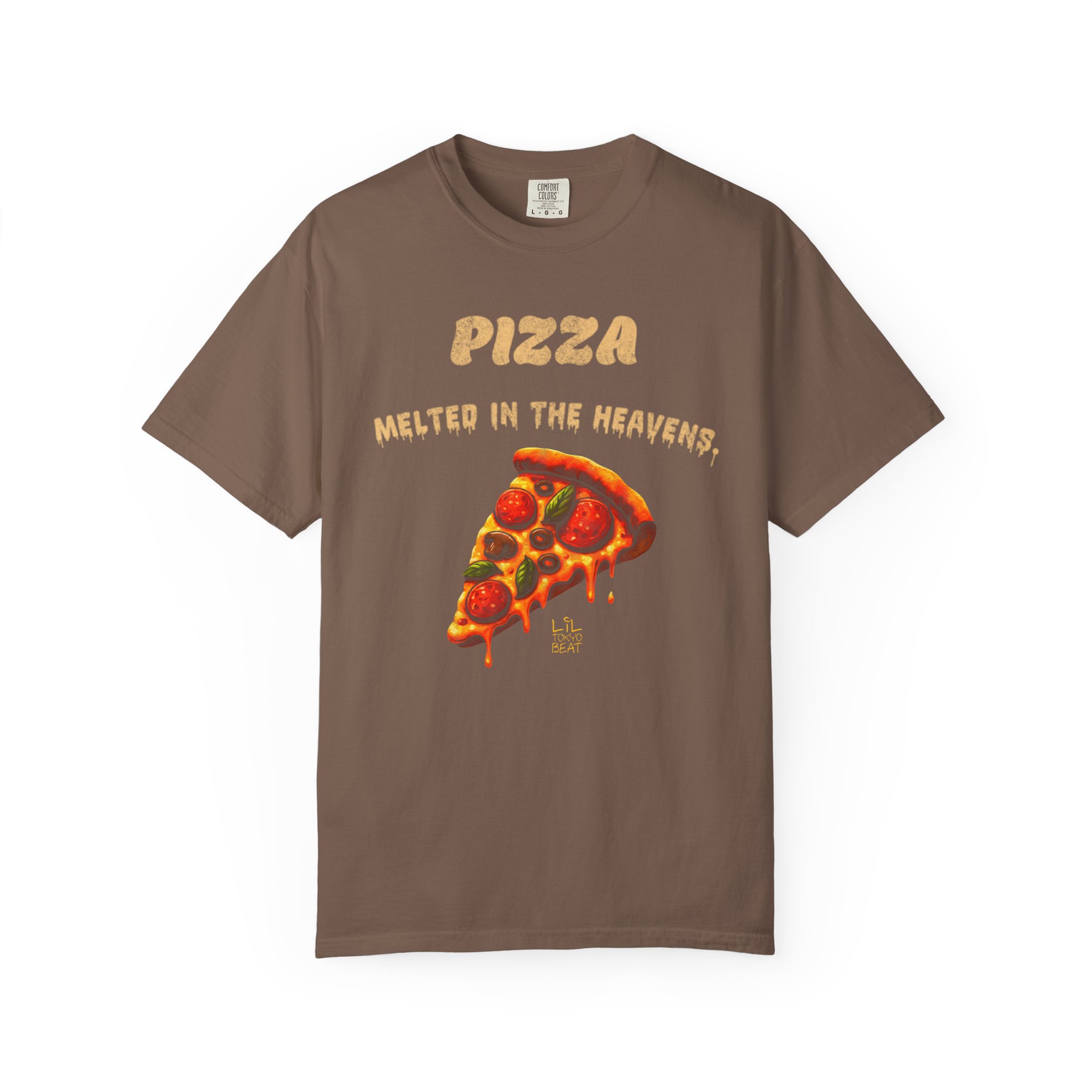 Pizza Melted in the Heavens T-Shirt | Lil Tokyo Beat Premium Streetwear, Food, t0 - Image 2