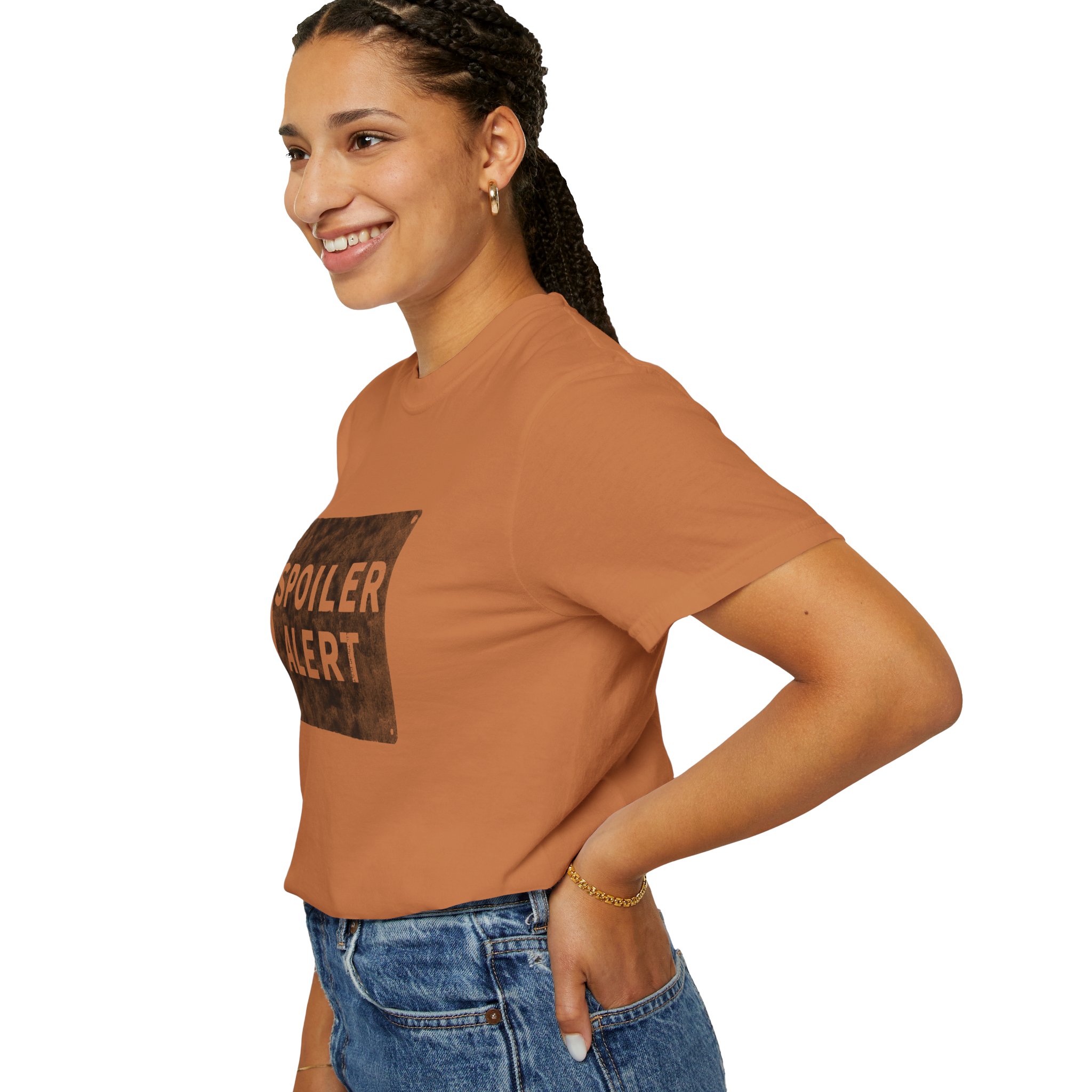 Spoiler Alert Graphic T-Shirt — Vintage Maroon Tee for Movie & TV Fans, t2 - Image 3