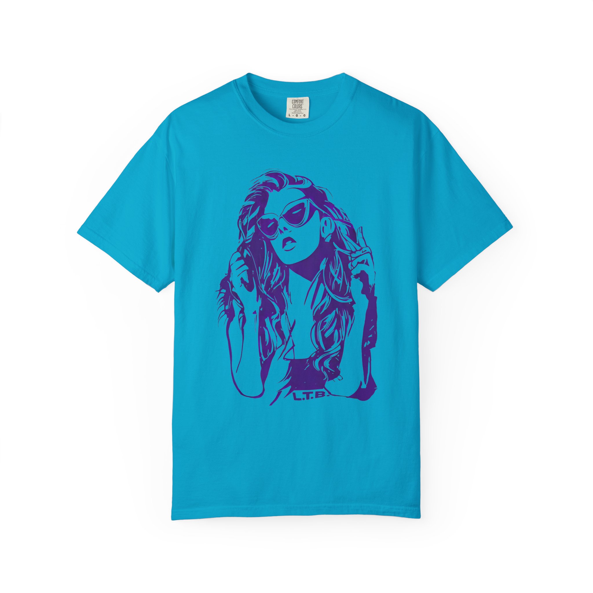 Retro Sunglasses Girl T-Shirt – Music Festival Aesthetic Graphic Tee - Image 10