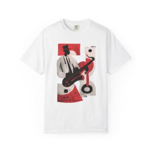 Saxophone Jazz Graphic T-Shirt — Retro Musician Art Tee