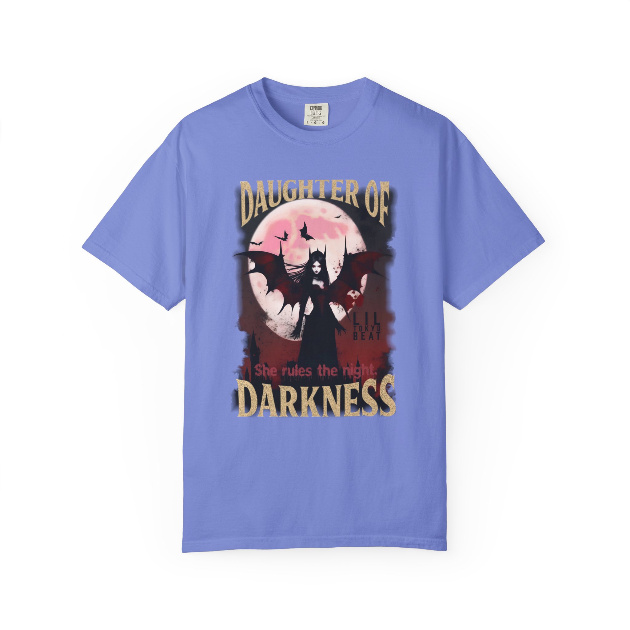 Gothic Vampiress Halloween T-shirt, Vampire Moon Shirt, Daughter of Darkness Unisex Tee, Halloween Costume Top, t0 - Image 11