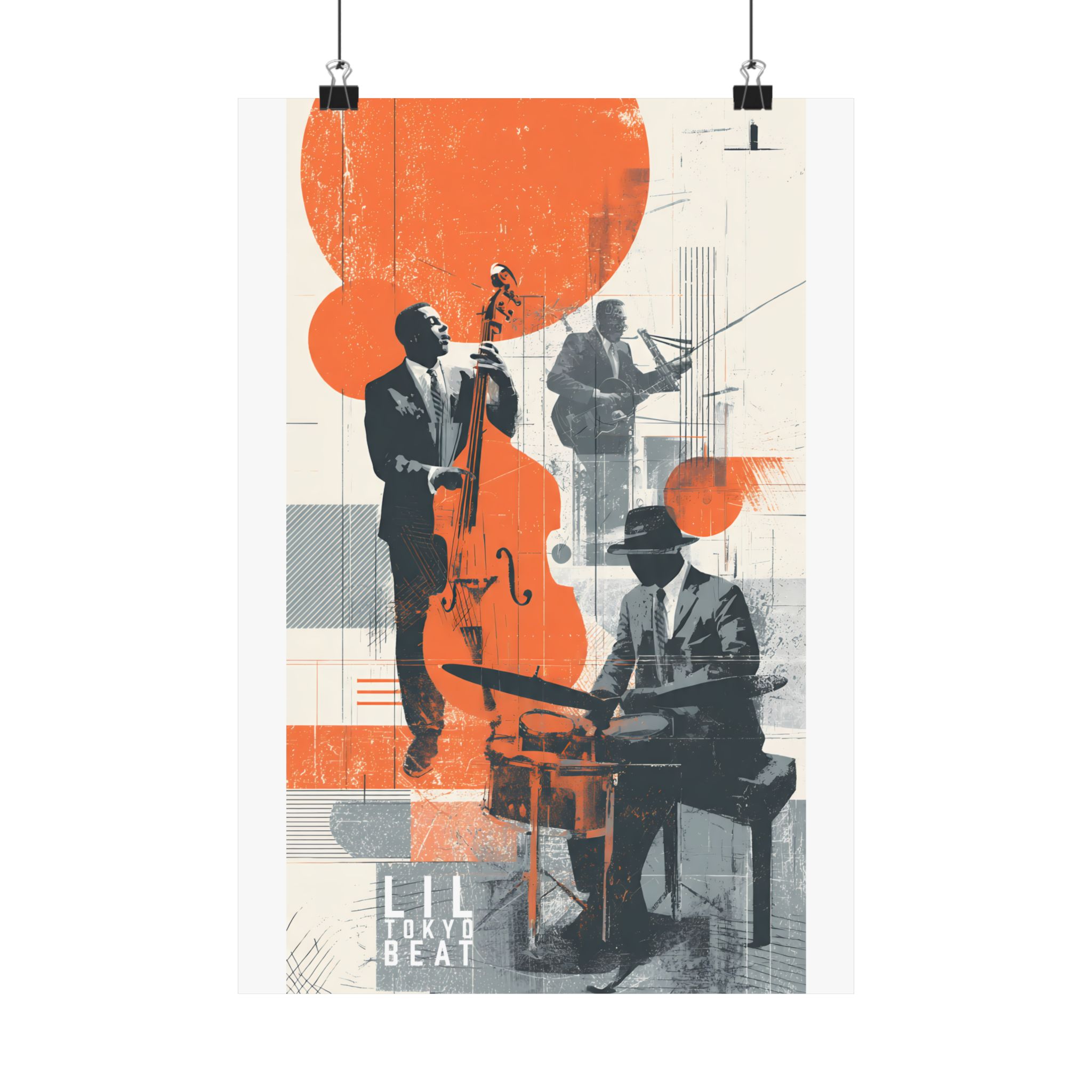 Modern Jazz Matte Vertical Posters | Abstract Musician Graphic Wall Art - Image 3