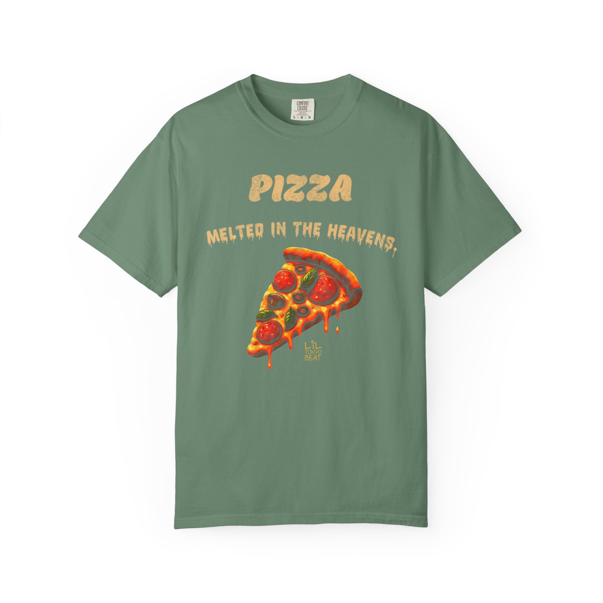 Pizza Melted in the Heavens T-Shirt | Lil Tokyo Beat Premium Streetwear, Food, t0 - Image 4