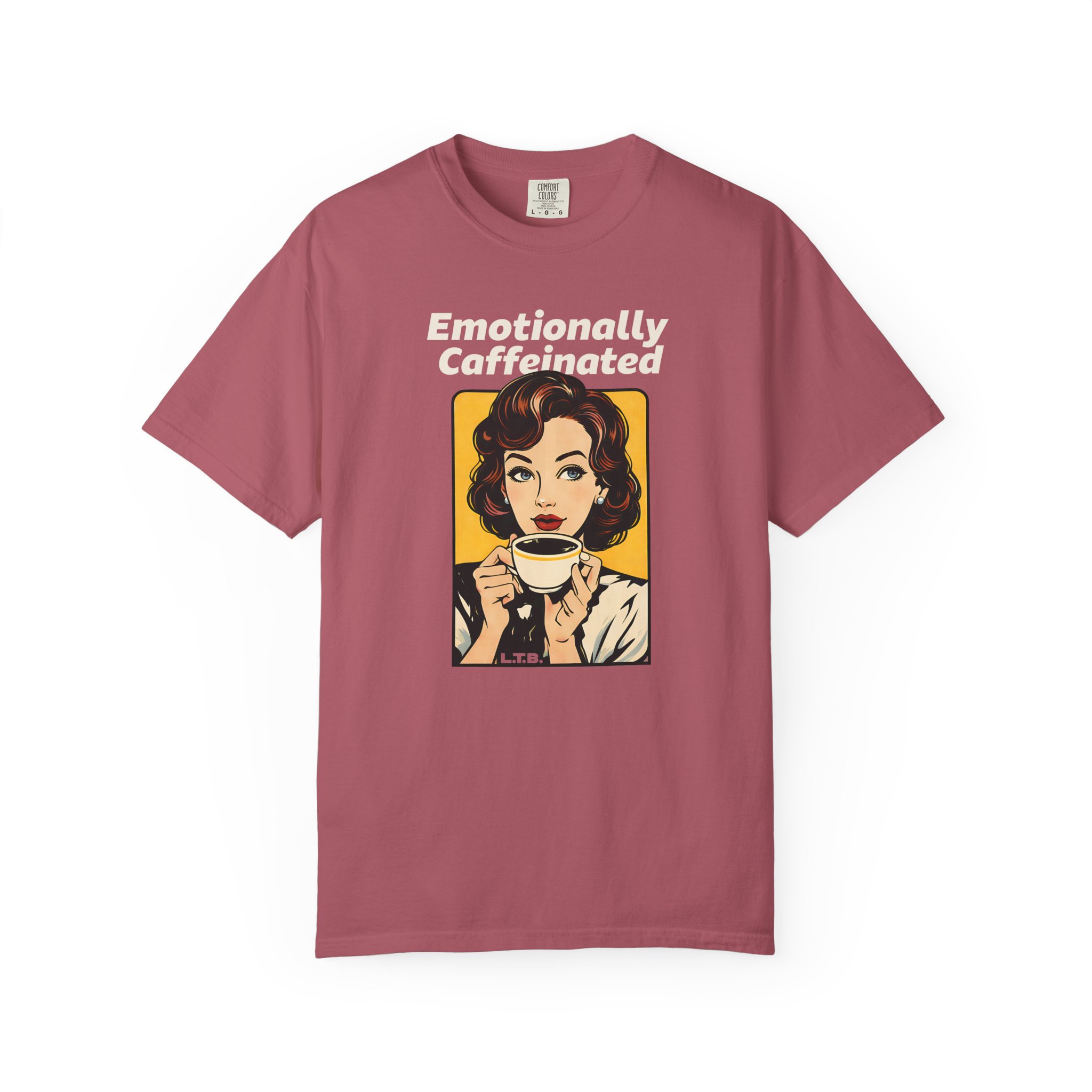 Emotionally Caffeinated T-Shirt – Funny Coffee Graphic Tee - Image 14