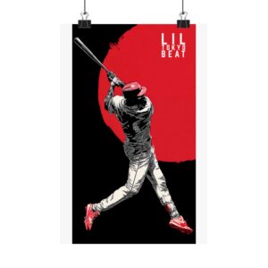 Baseball Batter Player Wall Art Poster | Modern Sports Decor