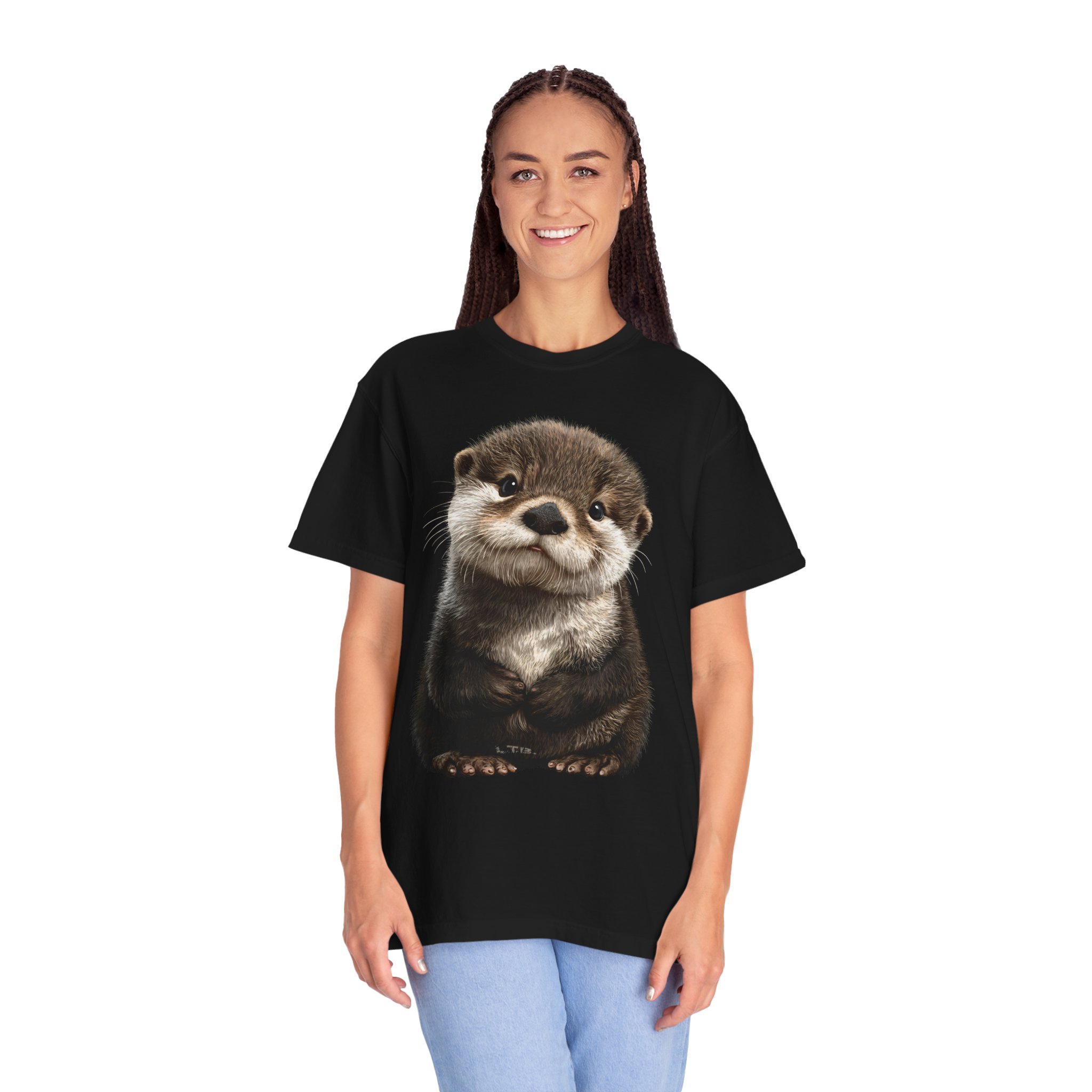 Cute Baby Otter T-Shirt — Adorable Wildlife Graphic Tee - Image 2