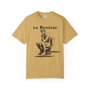 Le Penseur Toilet Thinker T-Shirt | Funny Humor Parody Rodin French Philosophy Art Tee, t2