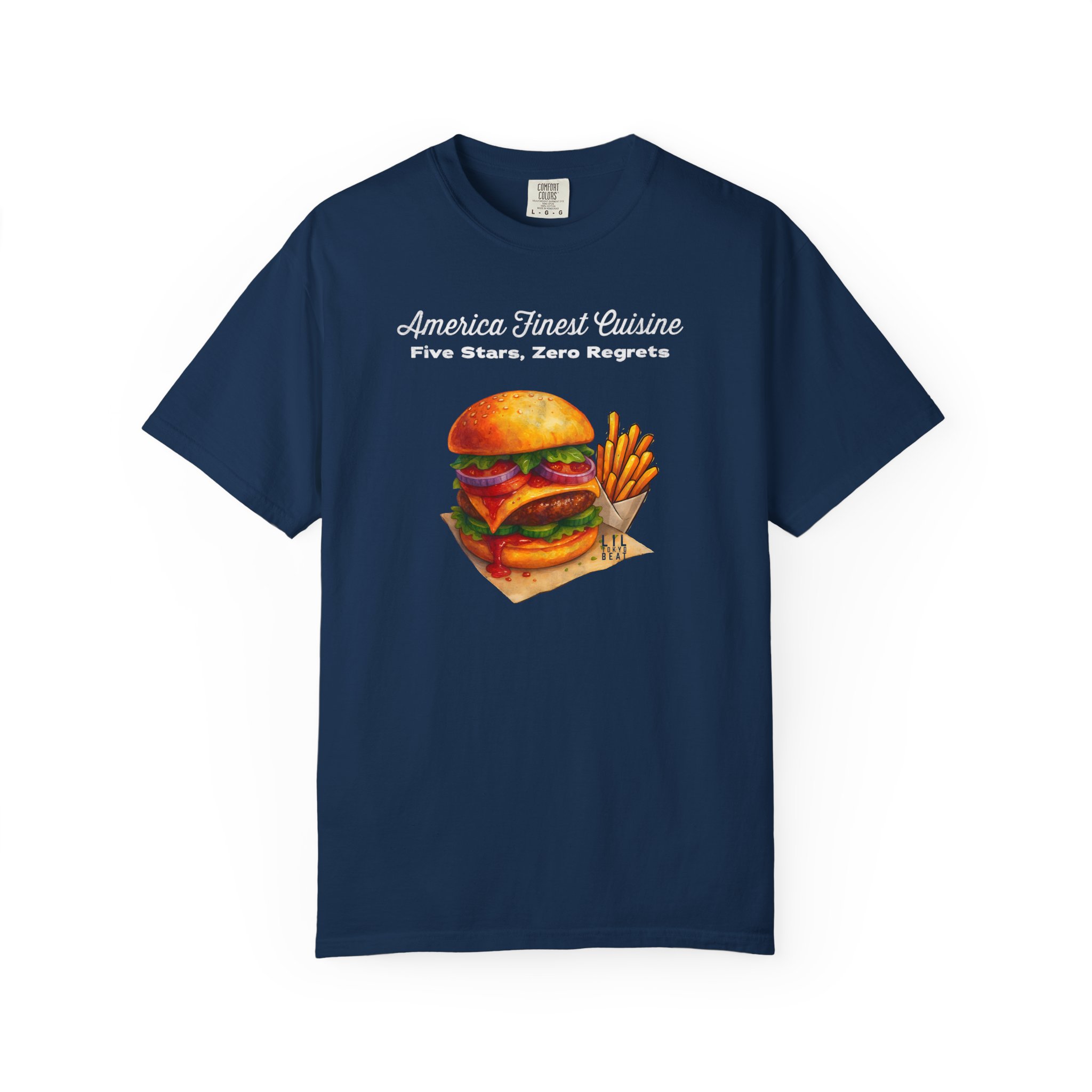 5-Star Burger T-Shirt | America Finest Cuisine Fast Food | Lil Tokyo Beat Streetwear, t0 - Image 12