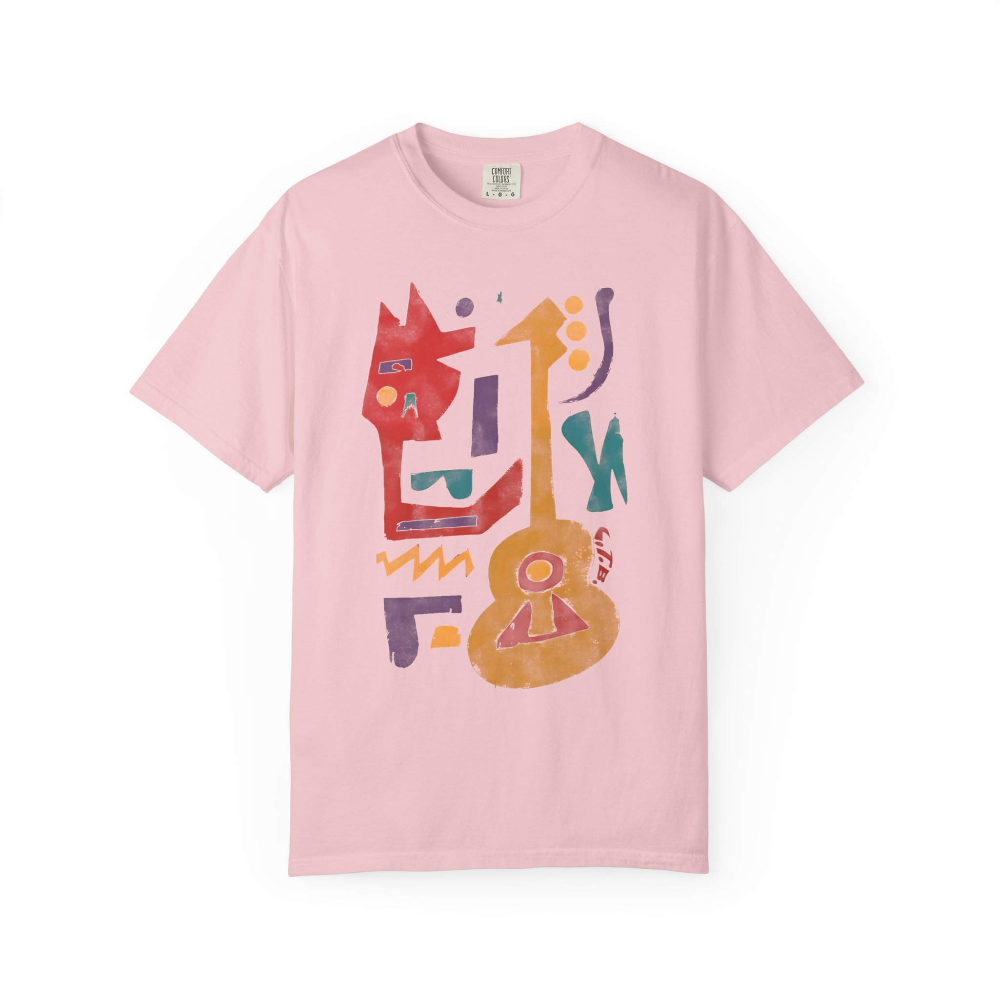 Colorful Guitar Abstract Music T-Shirt — Vibrant Guitar-Inspired Graphic Tee - Image 11