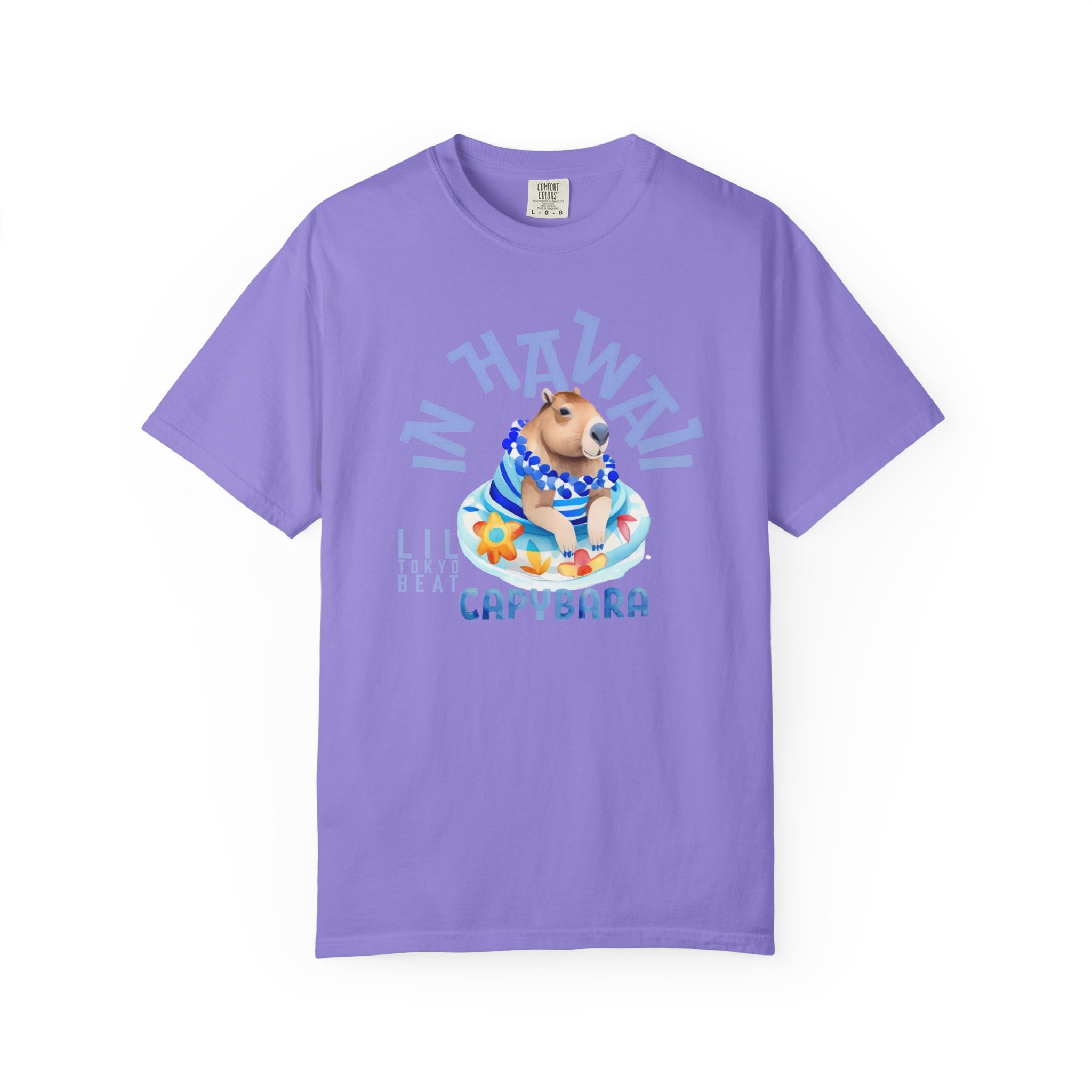 Capybara in Hawaii Unisex T-shirt - Cute Pool Float Graphic Tee, Lil Tokyo Beat Tropical Shirt, Summer Animal Top, Beach Vacation Apparel, t7 - Image 9