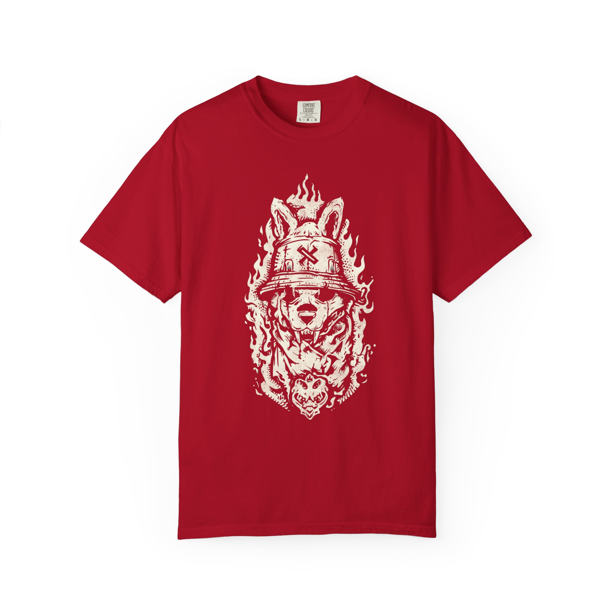 Hellhound Warrior T-Shirt – Gothic Dog Graphic Tee for Dark Streetwear Fans - Image 15